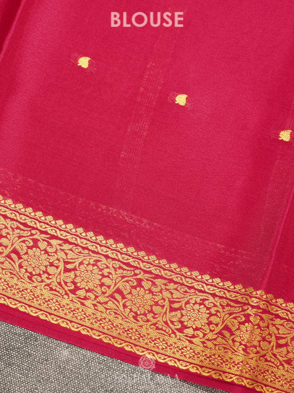 Navy Blue Mysore Crepe Silk Saree