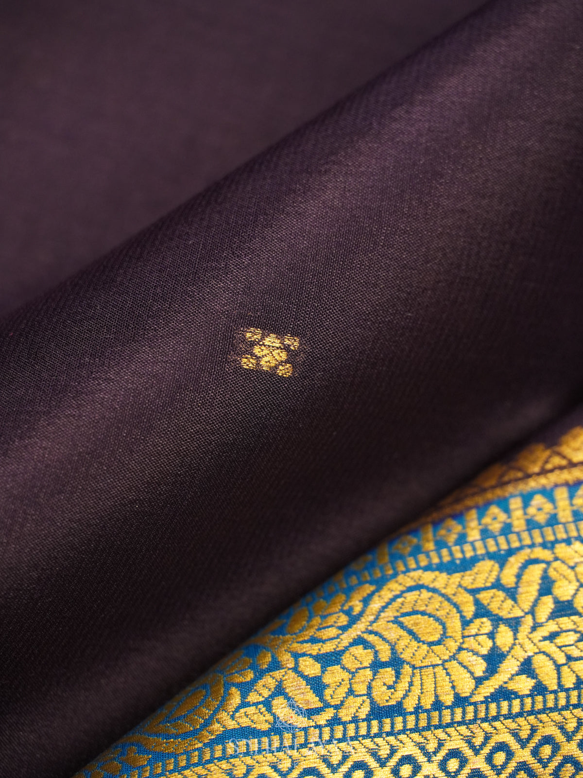 Dark Purple Mysore Crepe Silk Saree