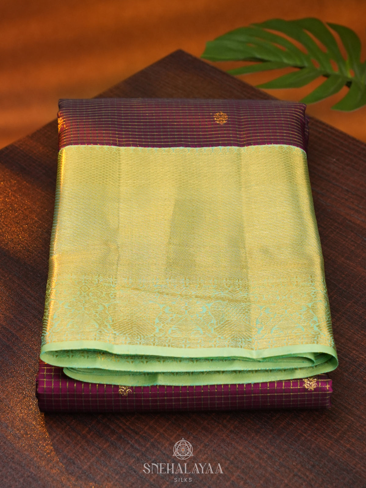 Purple Kanjivaram Silk Saree