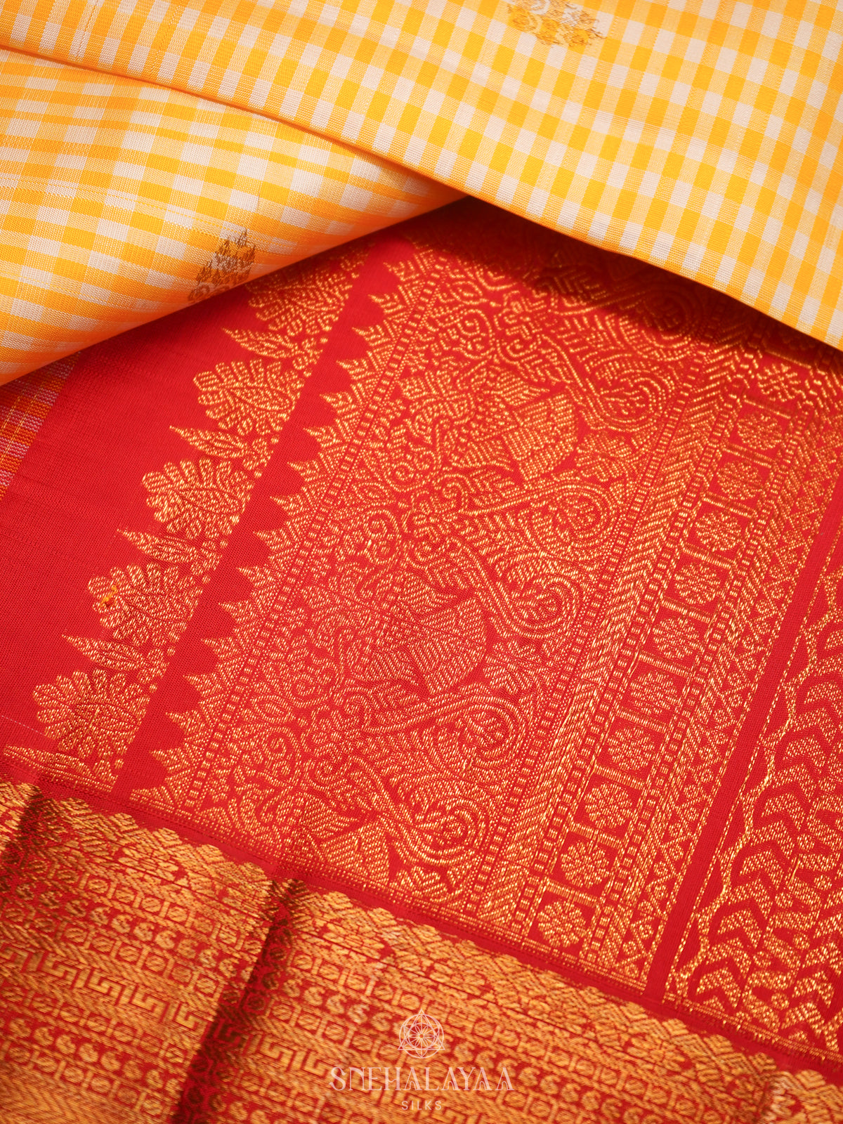 Yellow Kanjivaram Silk Saree