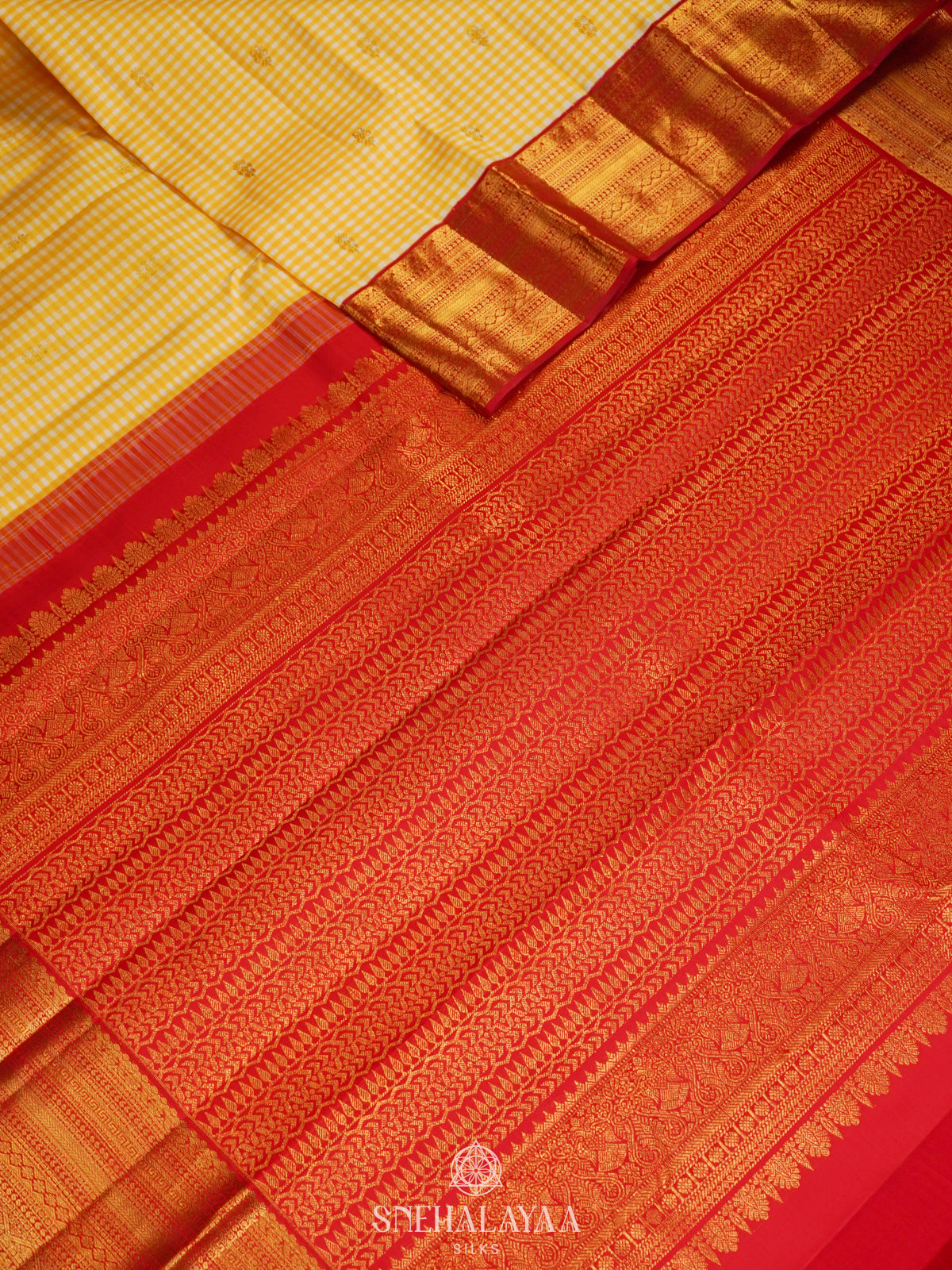 Yellow Kanjivaram Silk Saree