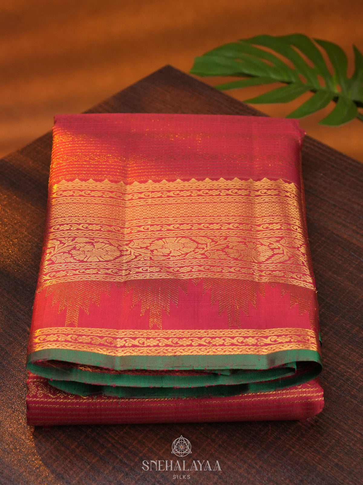 Maroon Kanjivaram Silk Saree