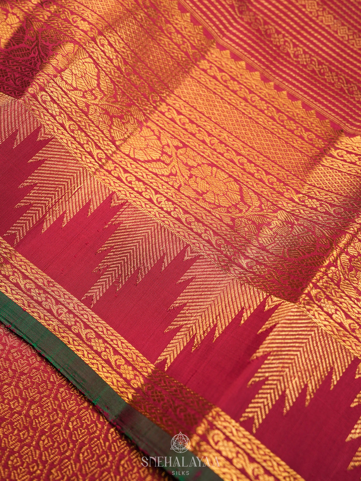 Maroon Kanjivaram Silk Saree