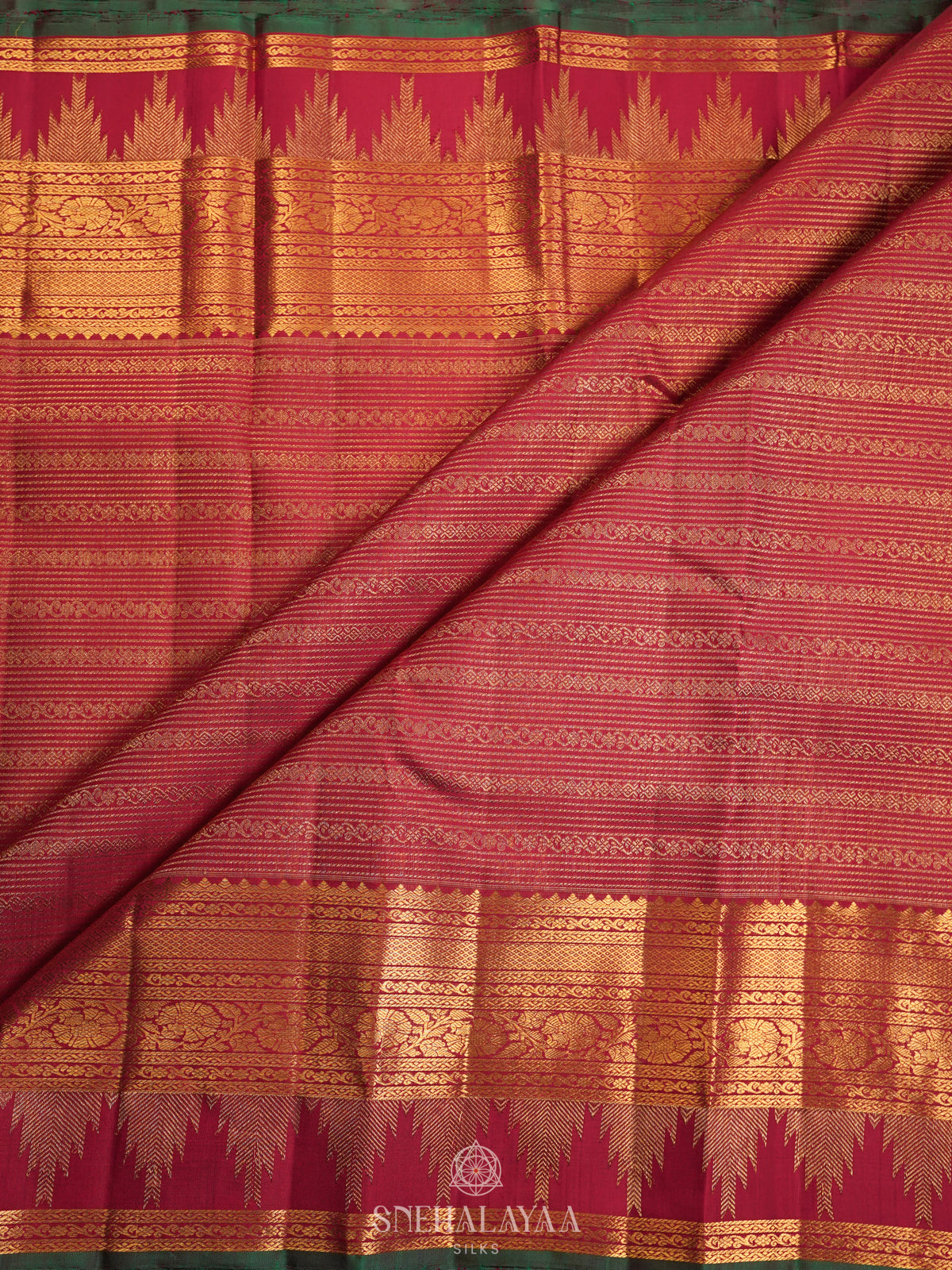 Maroon Kanjivaram Silk Saree