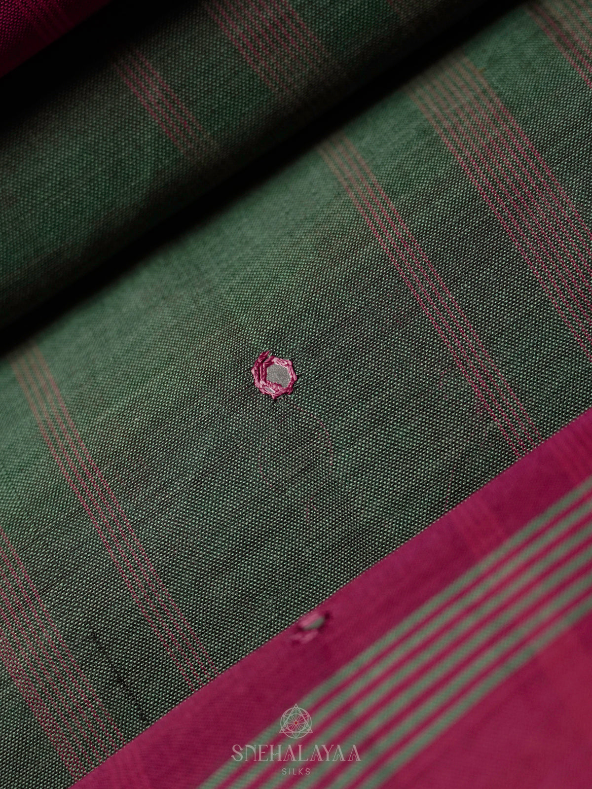 Green Silk Cotton Saree