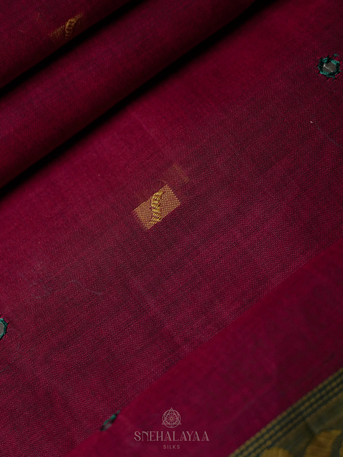 Wine Red Silk Cotton Saree