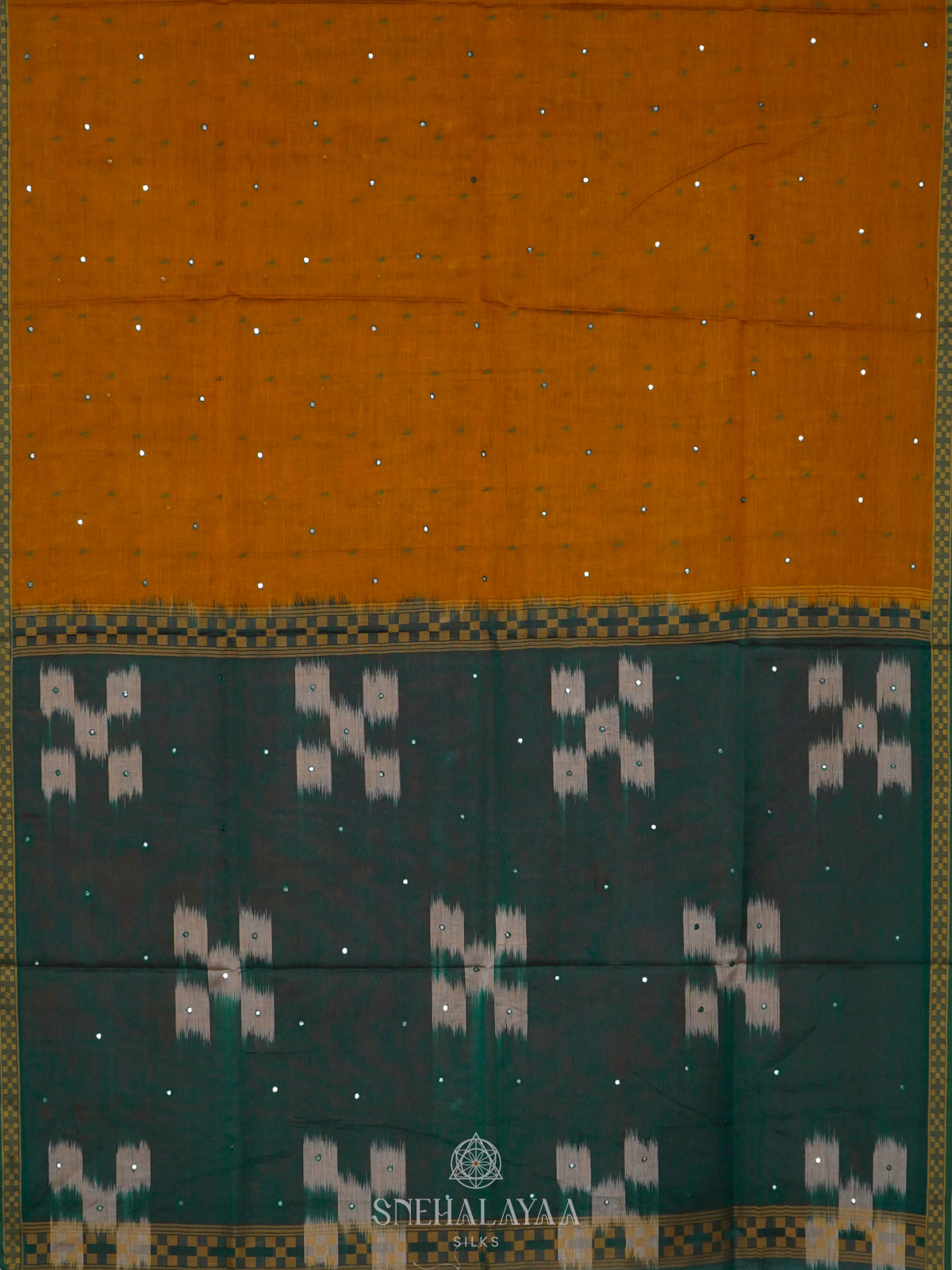 Orange Silk Cotton Saree