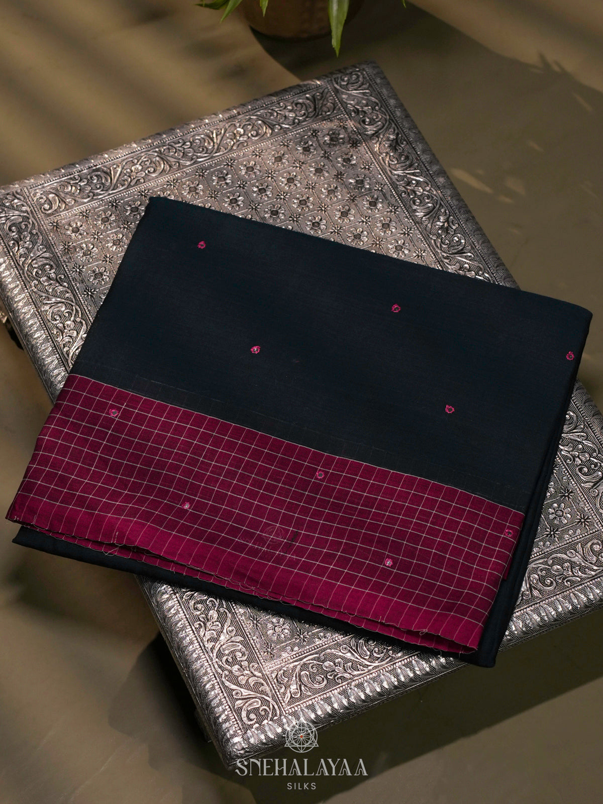 Black Silk Cotton Saree