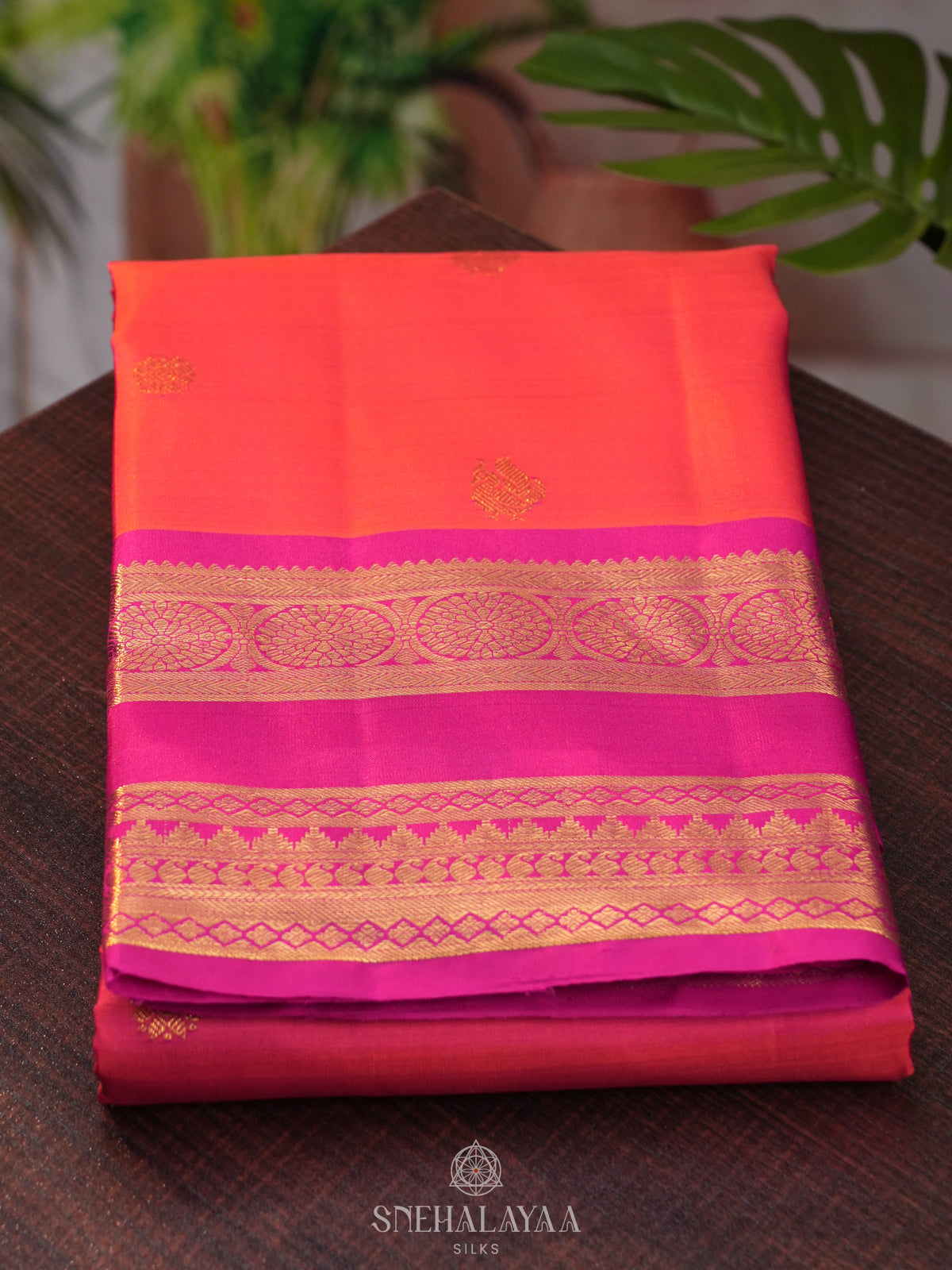 Ruby Red Kanjivaram Silk Saree