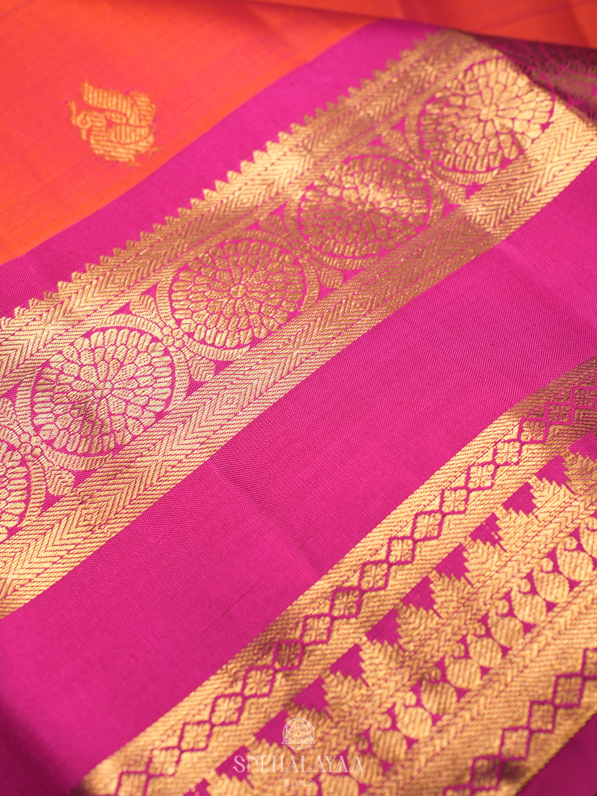 Ruby Red Kanjivaram Silk Saree