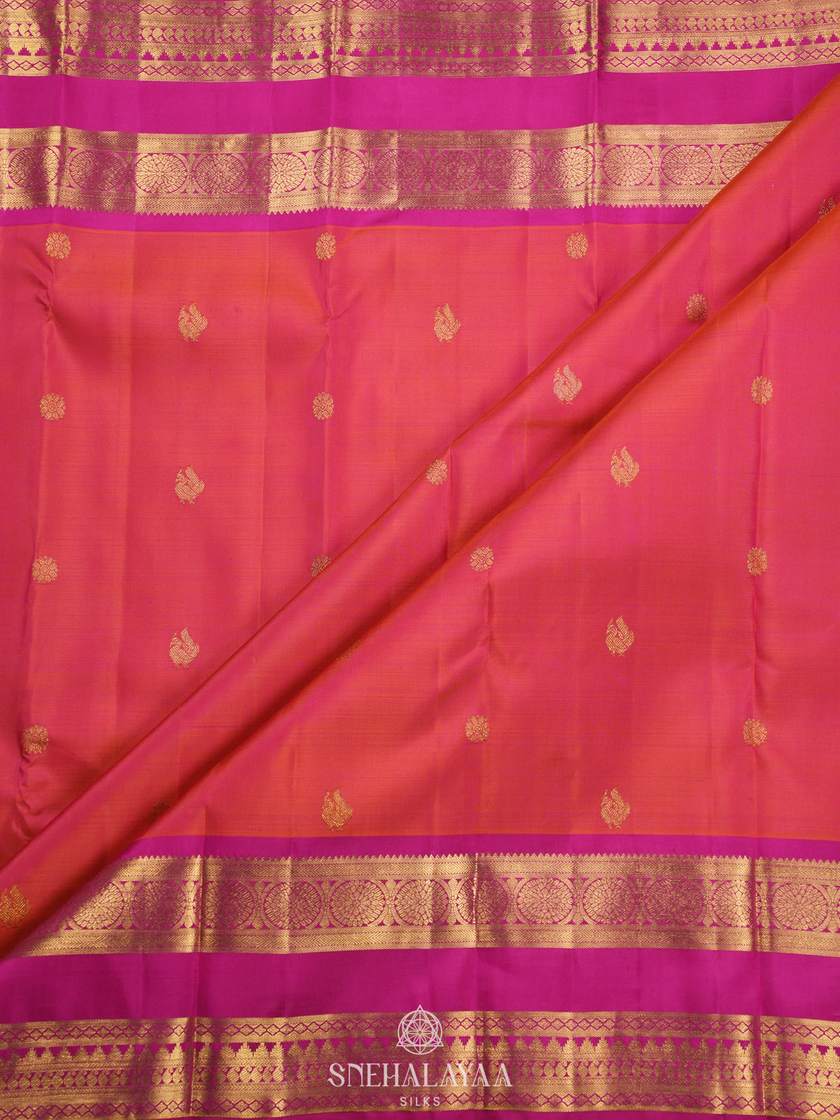 Ruby Red Kanjivaram Silk Saree