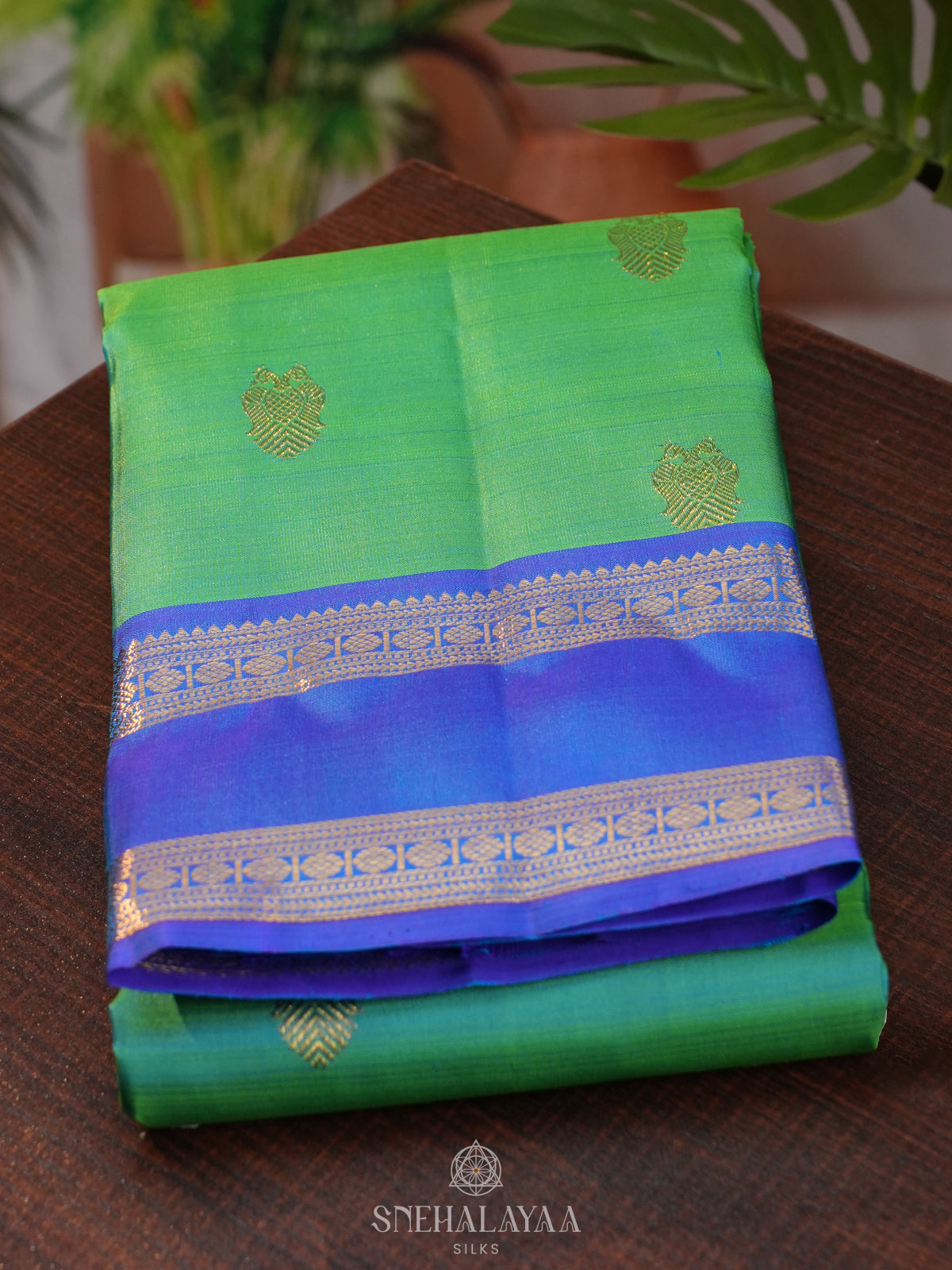 Teal Green Kanjivaram Silk Saree