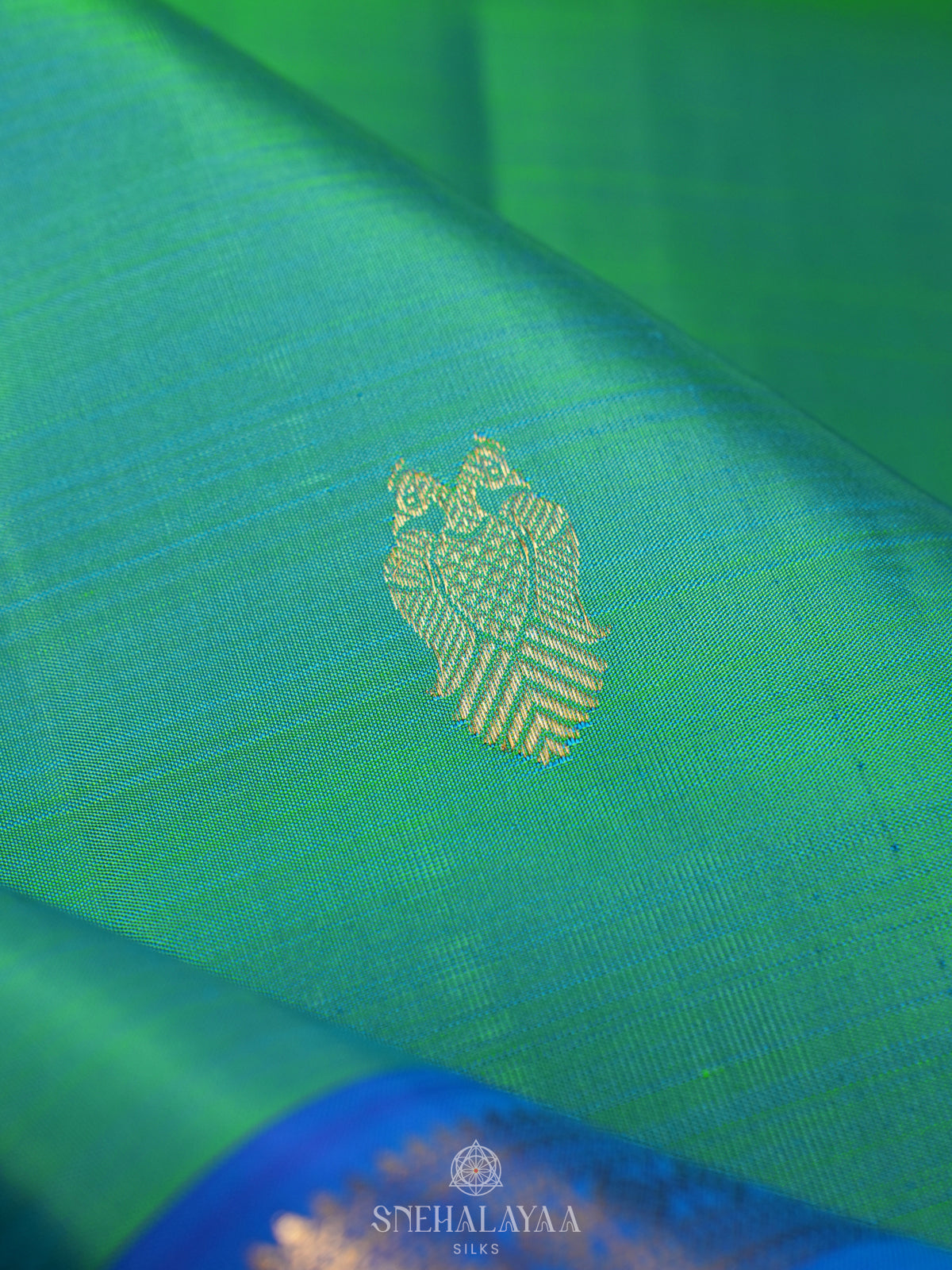 Teal Green Kanjivaram Silk Saree