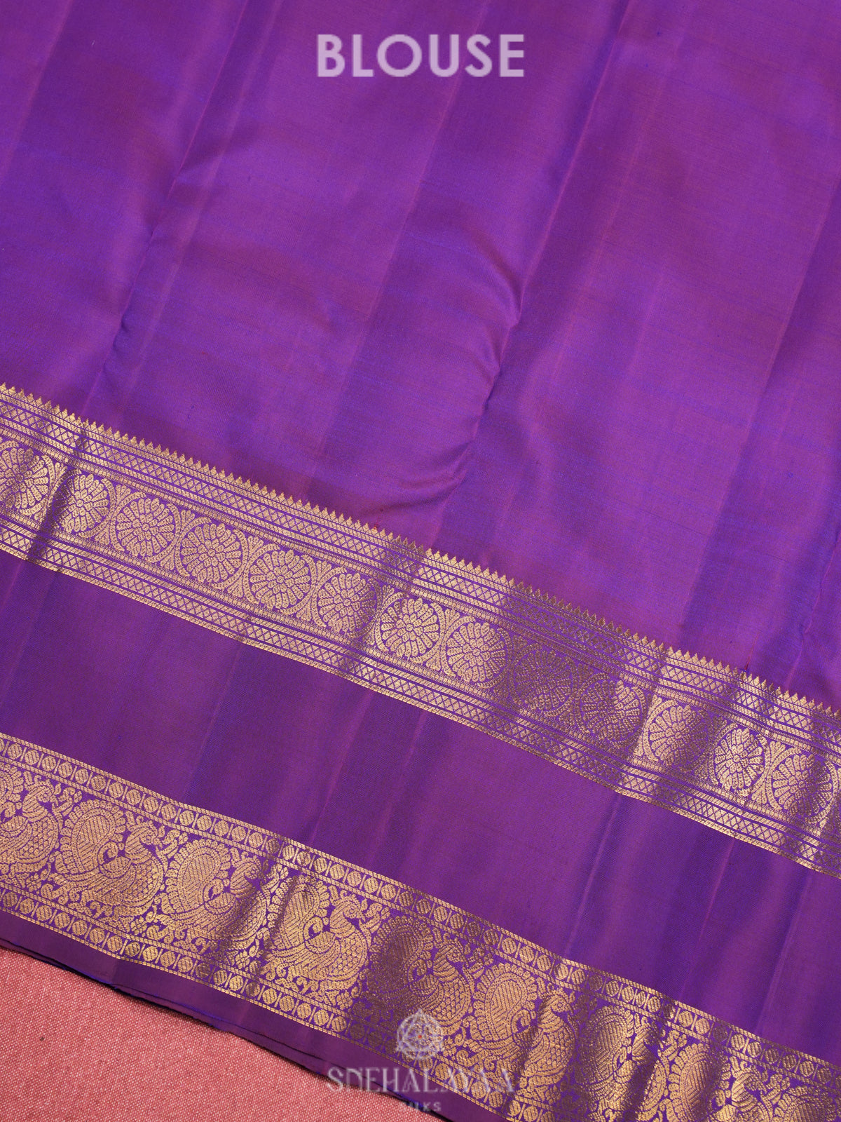 Peacock Blue Kanjivaram Silk Saree