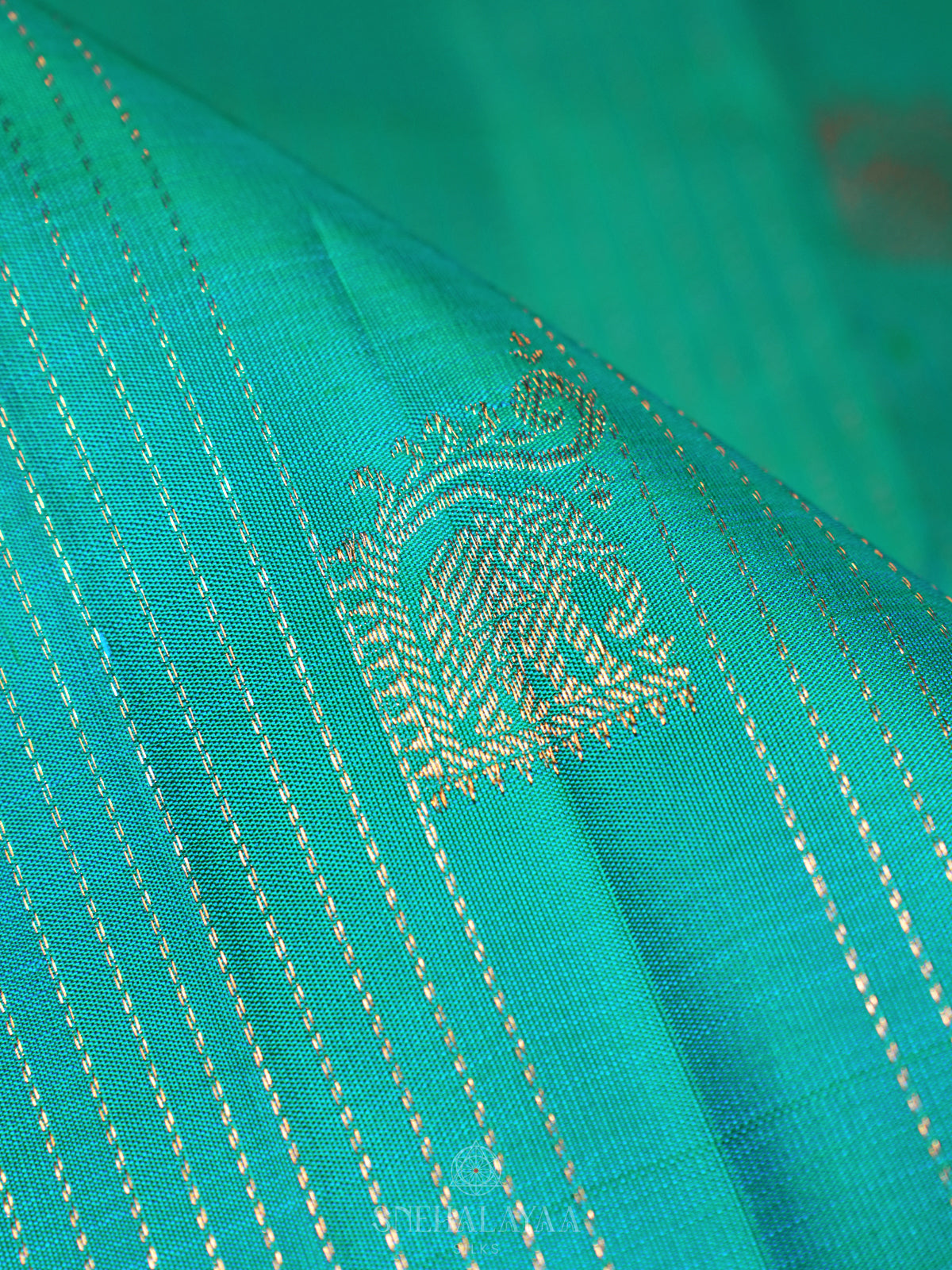 Teal Green Kanjivaram Silk Saree