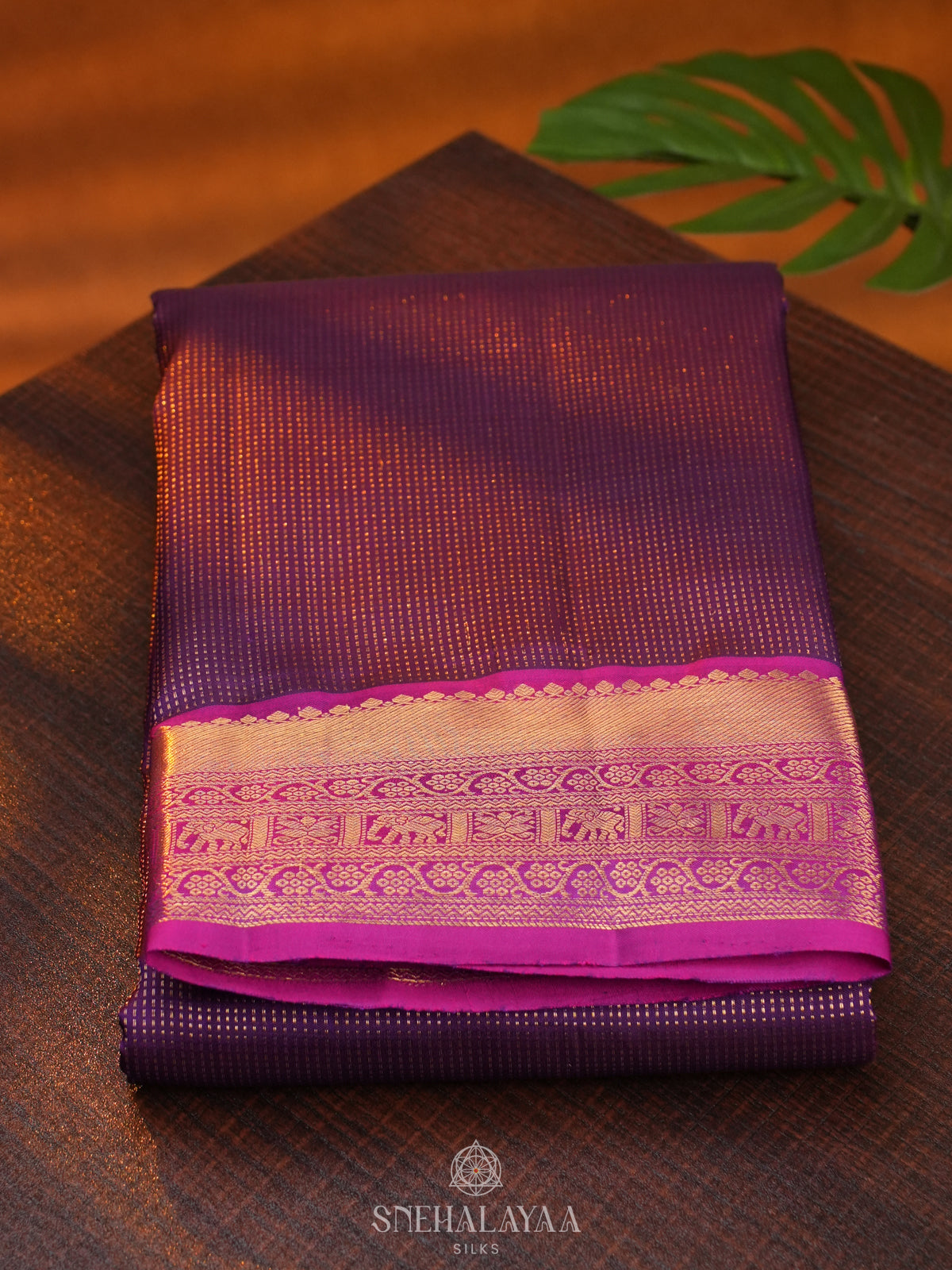 Purple Kanjivaram Silk Saree