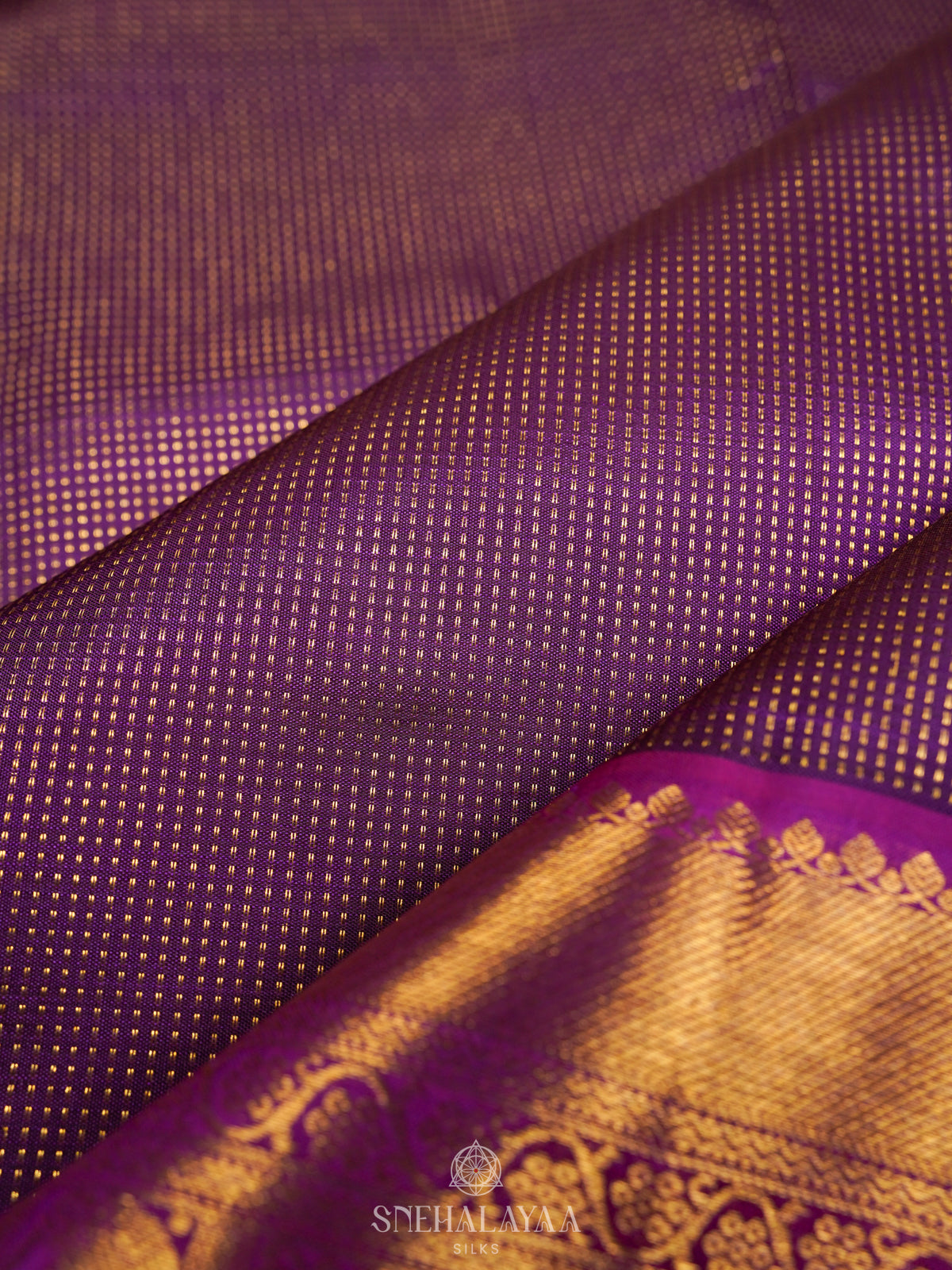 Purple Kanjivaram Silk Saree