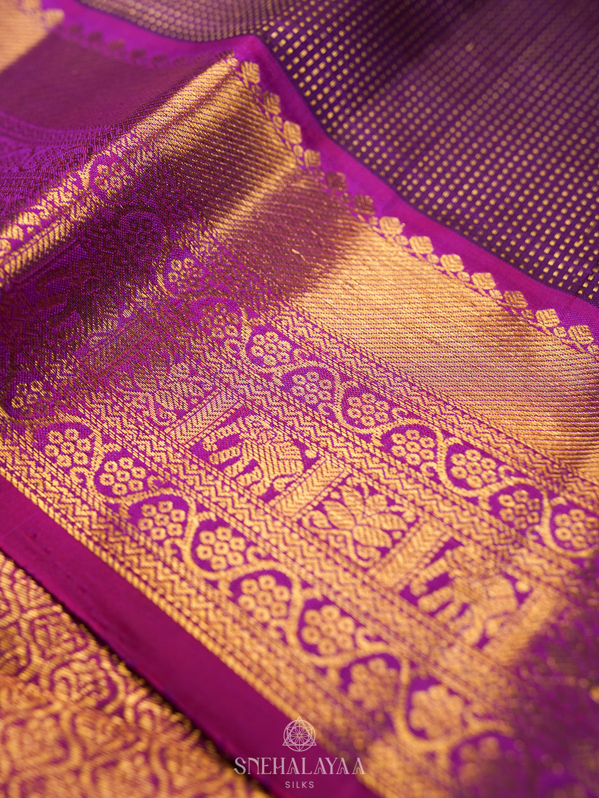 Purple Kanjivaram Silk Saree
