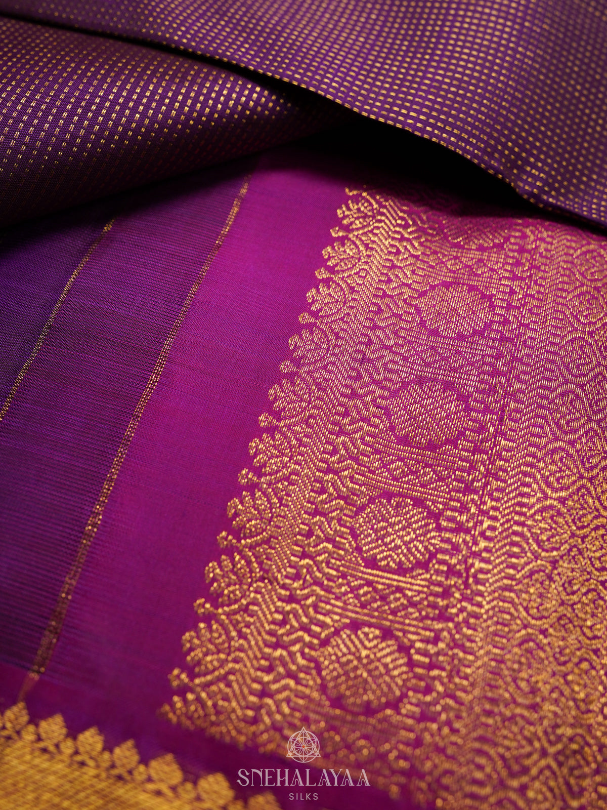 Purple Kanjivaram Silk Saree