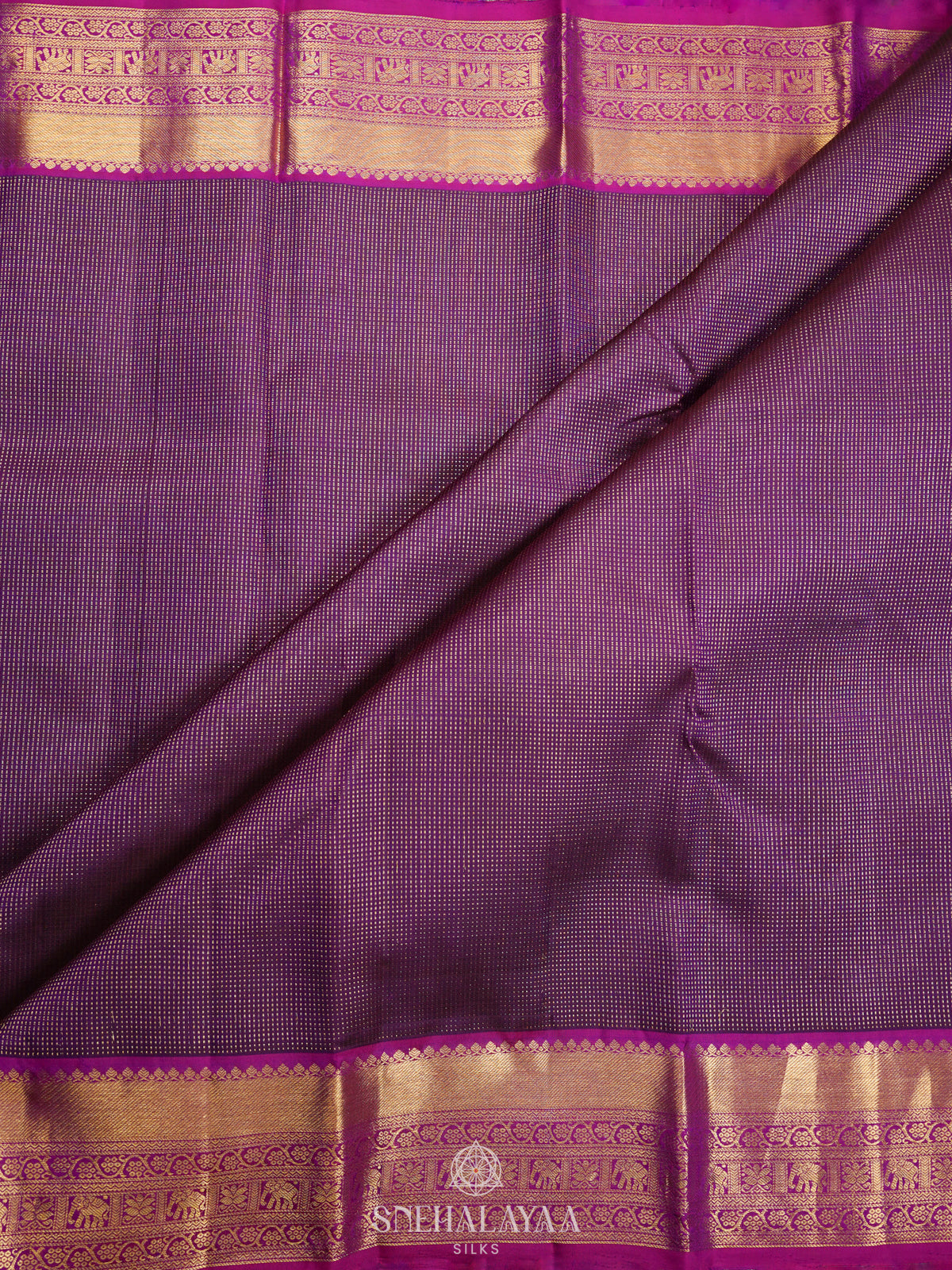Purple Kanjivaram Silk Saree