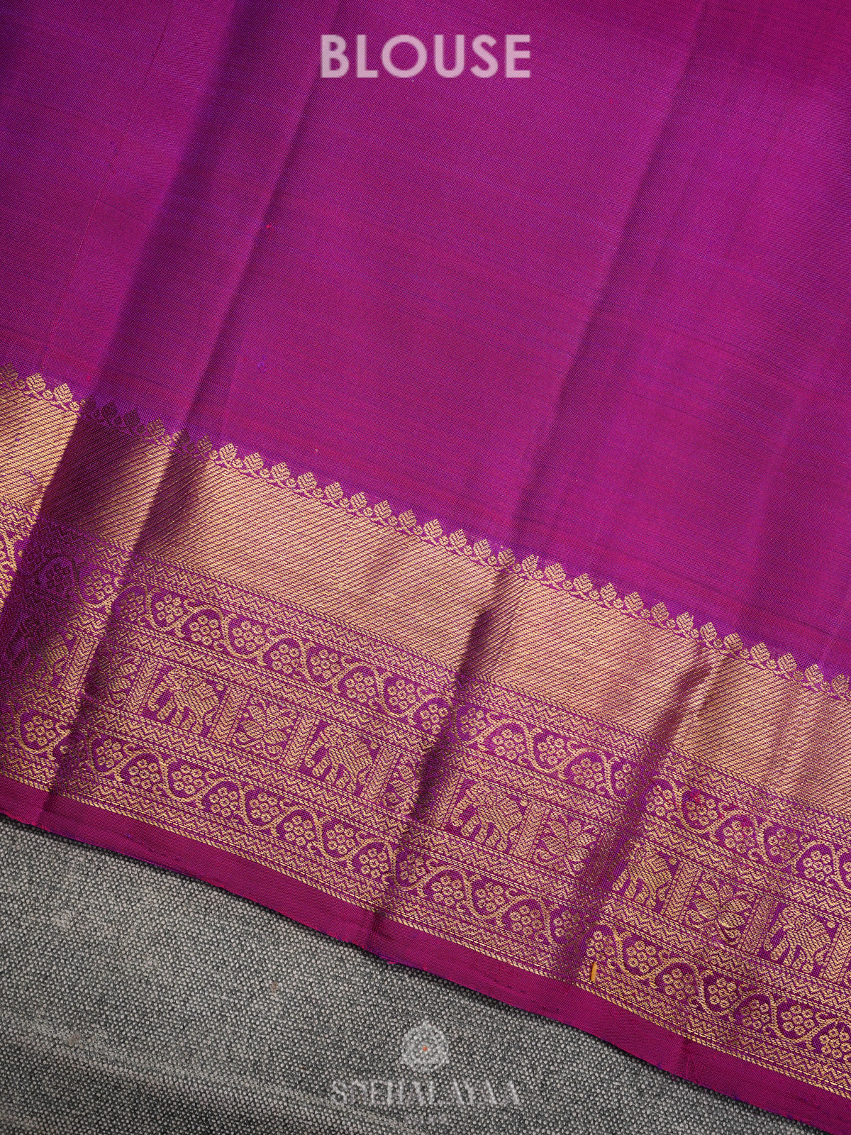 Purple Kanjivaram Silk Saree