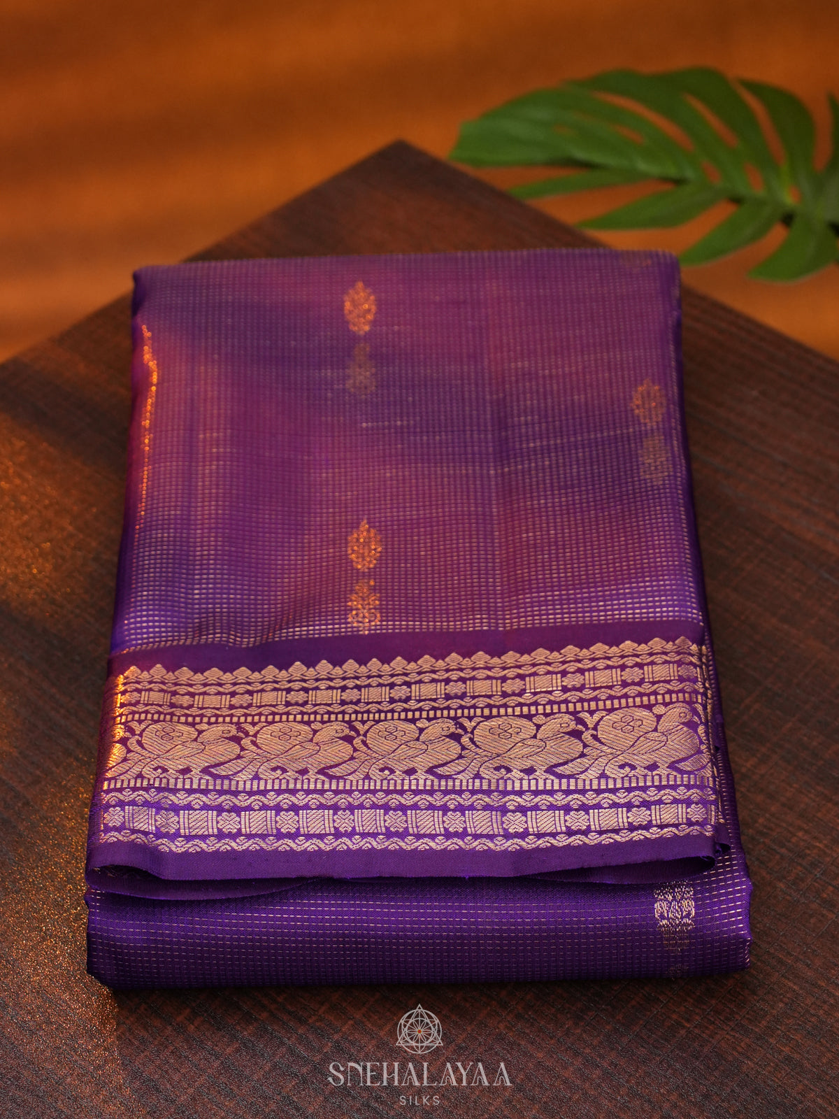 Purple Kanjivaram Silk Saree