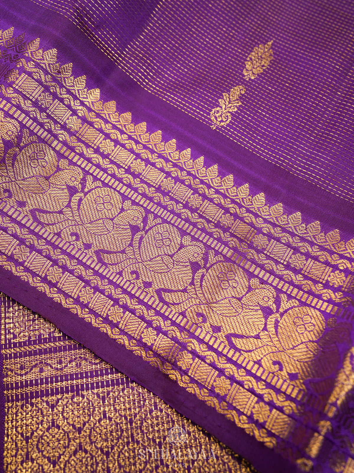 Purple Kanjivaram Silk Saree