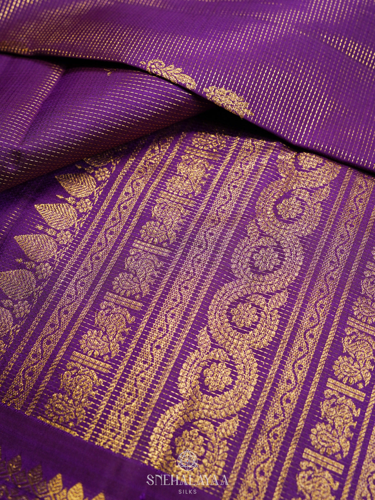 Purple Kanjivaram Silk Saree