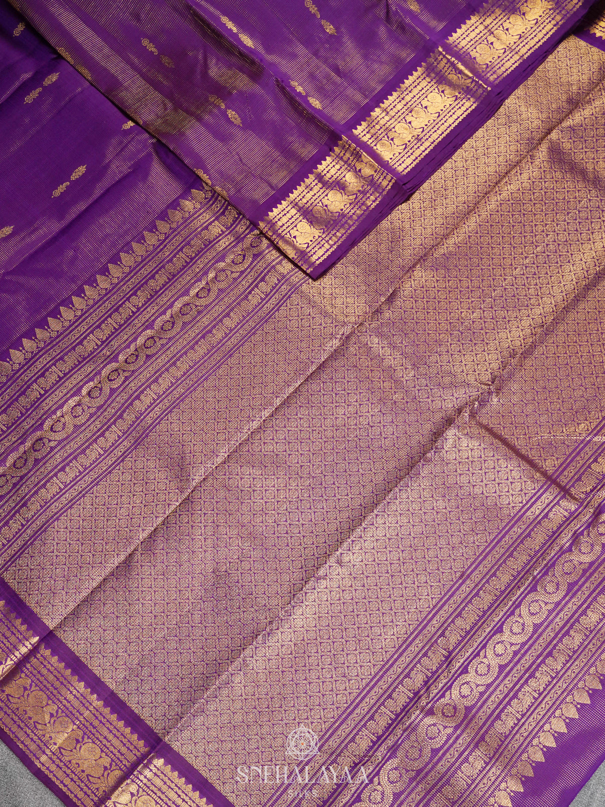 Purple Kanjivaram Silk Saree