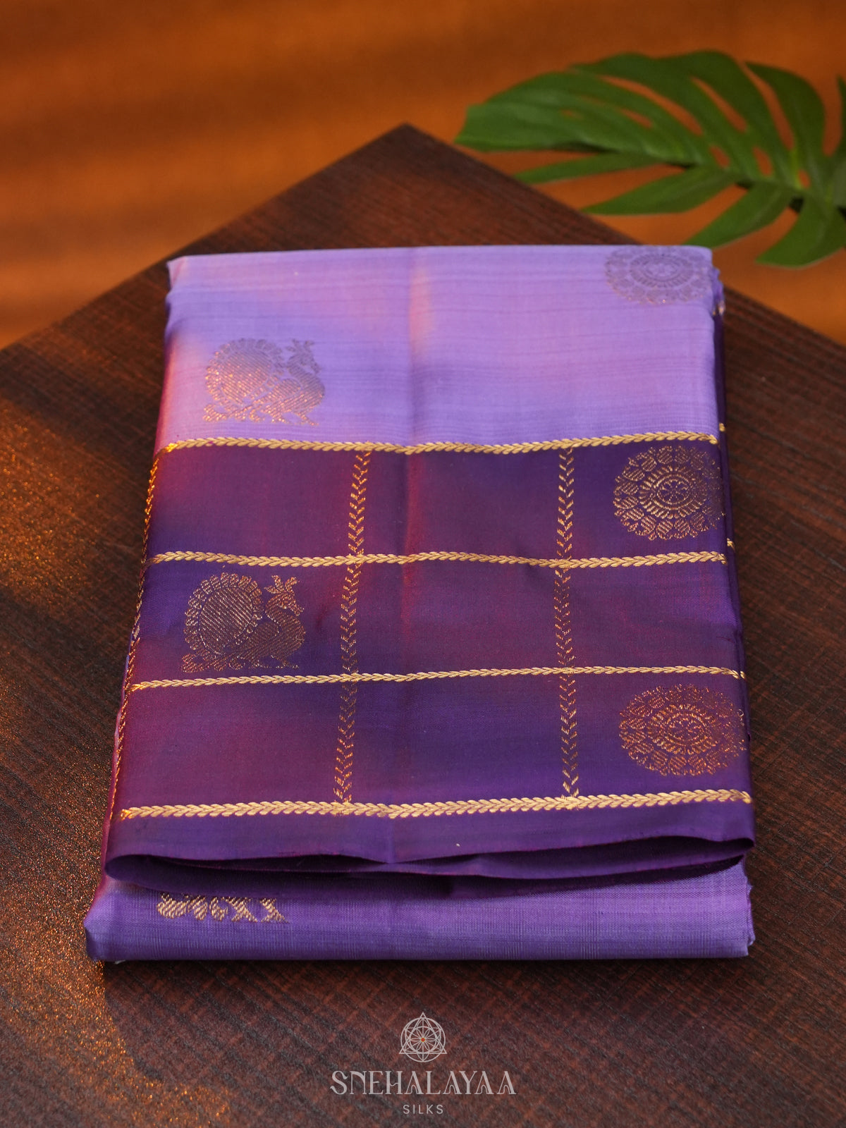Lilac Kanjivaram Silk Saree