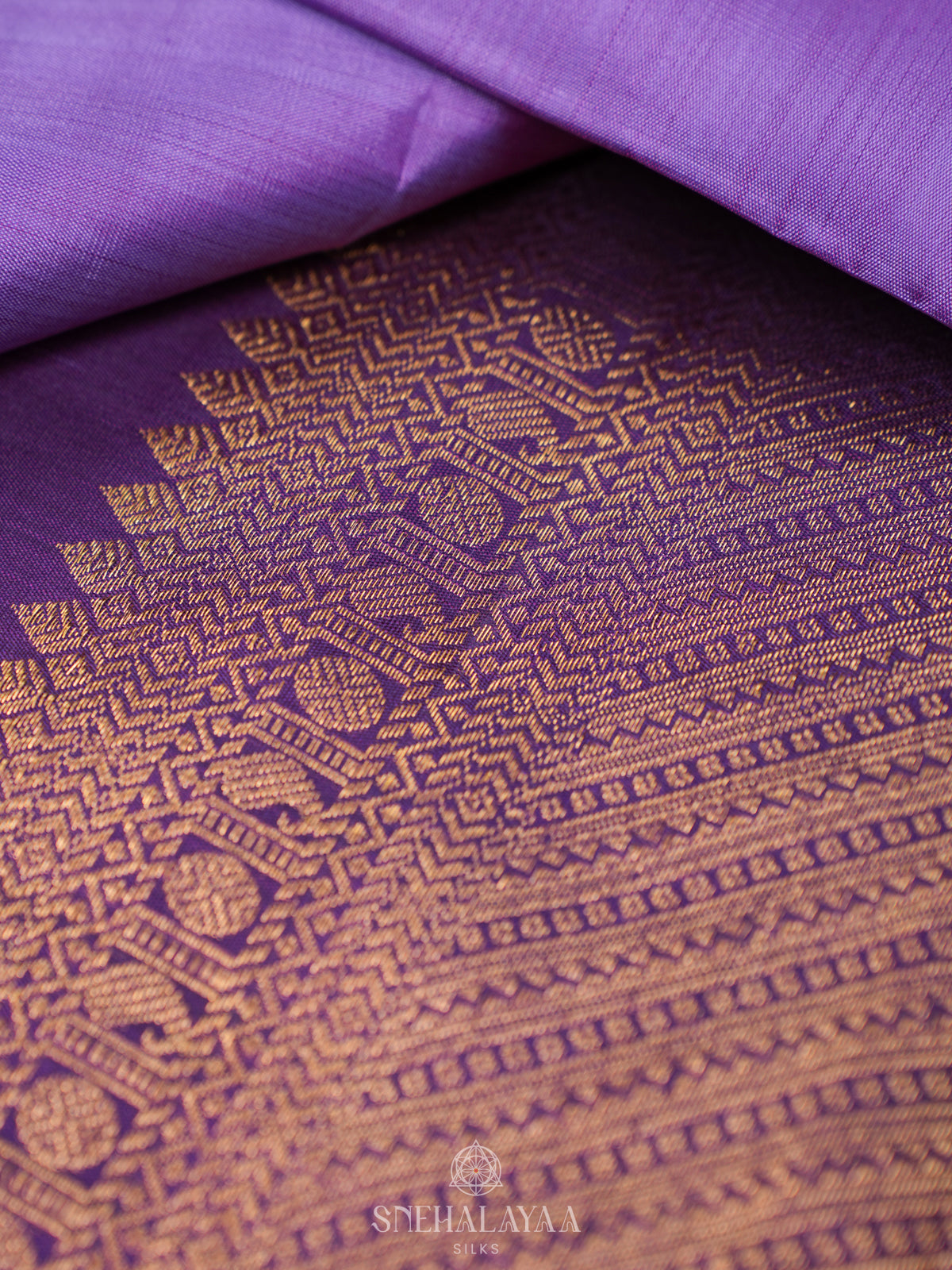 Lilac Kanjivaram Silk Saree