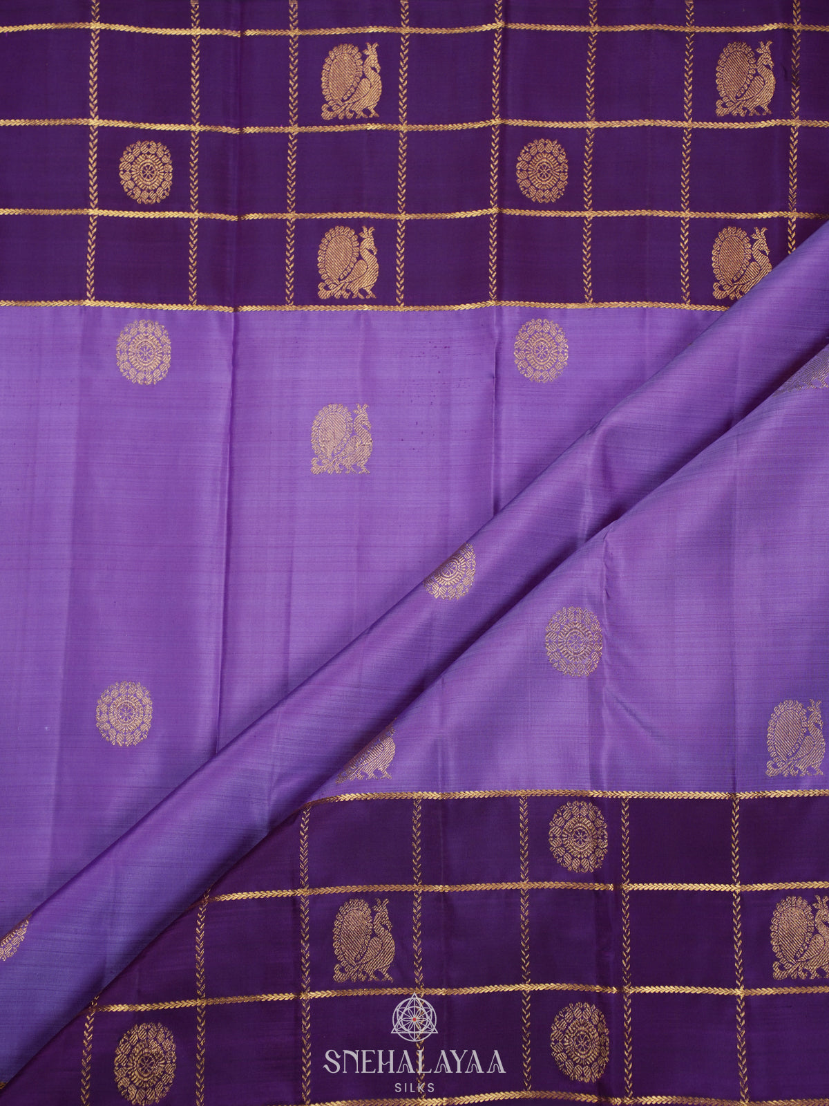 Lilac Kanjivaram Silk Saree