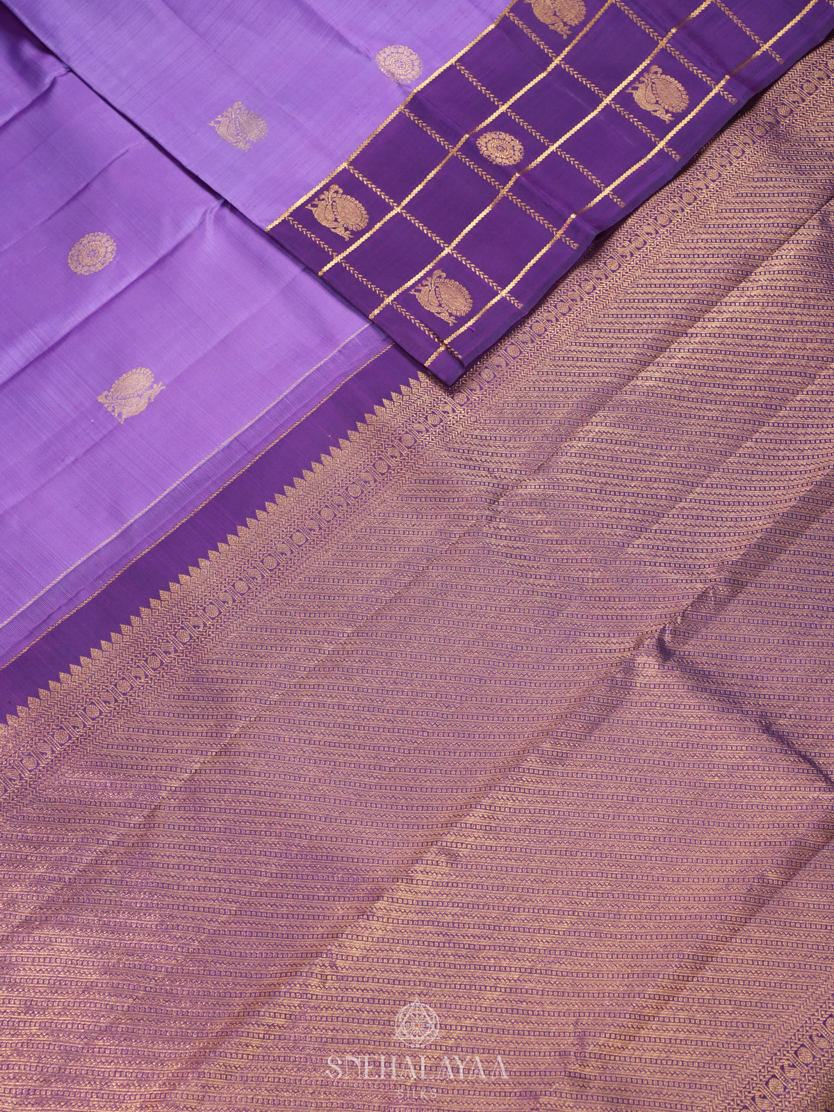 Lilac Kanjivaram Silk Saree