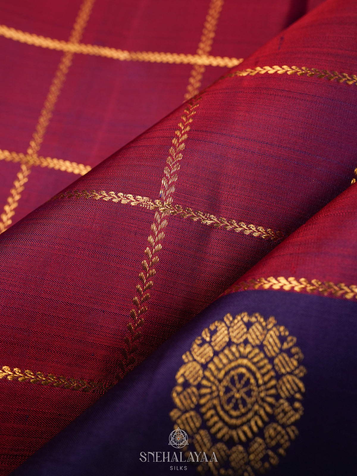 Maroon Kanjivaram Silk Saree
