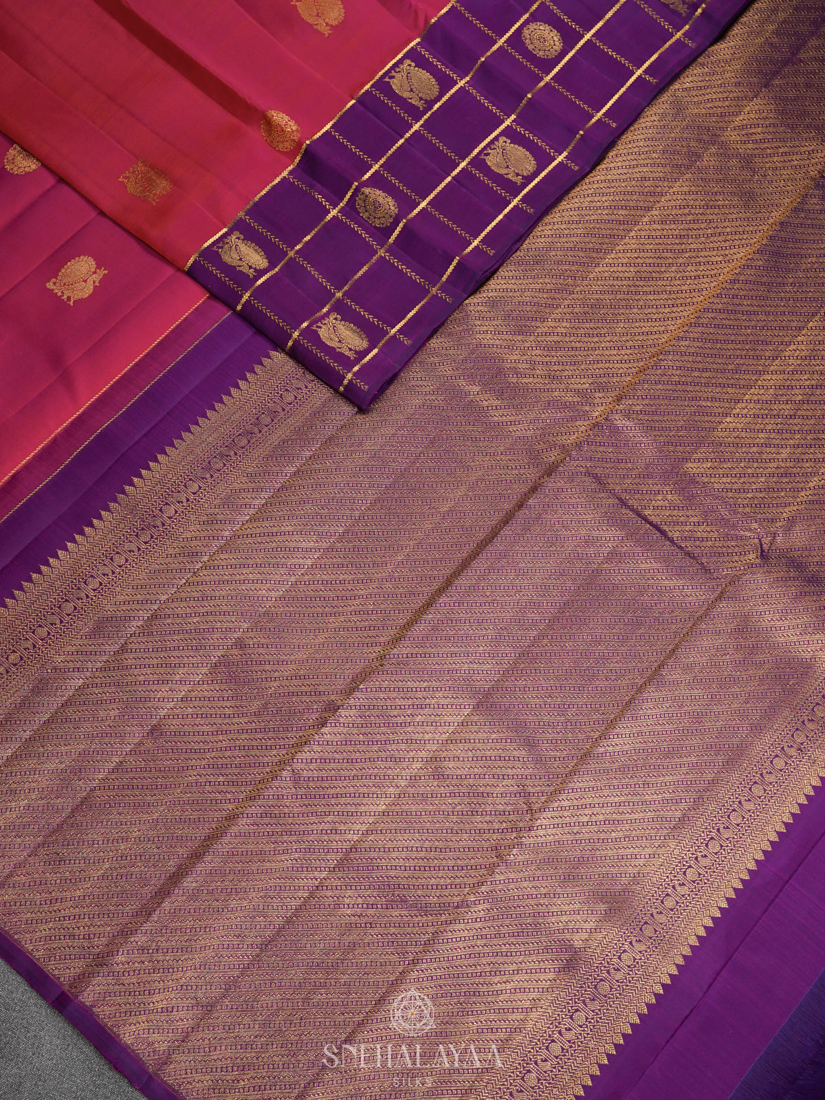 Pink Kanjivaram Silk Saree