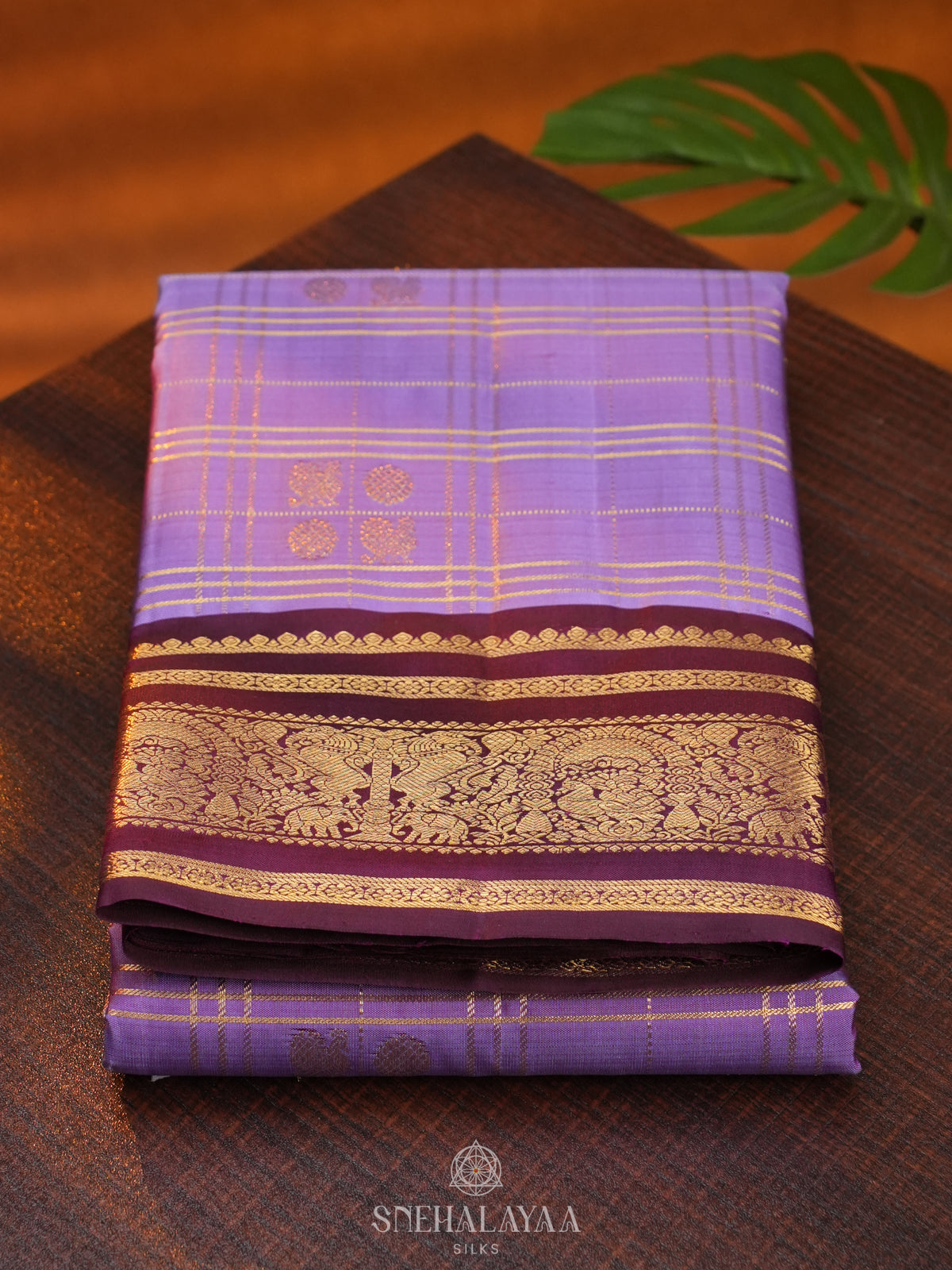 Lavender Kanjivaram Silk Saree