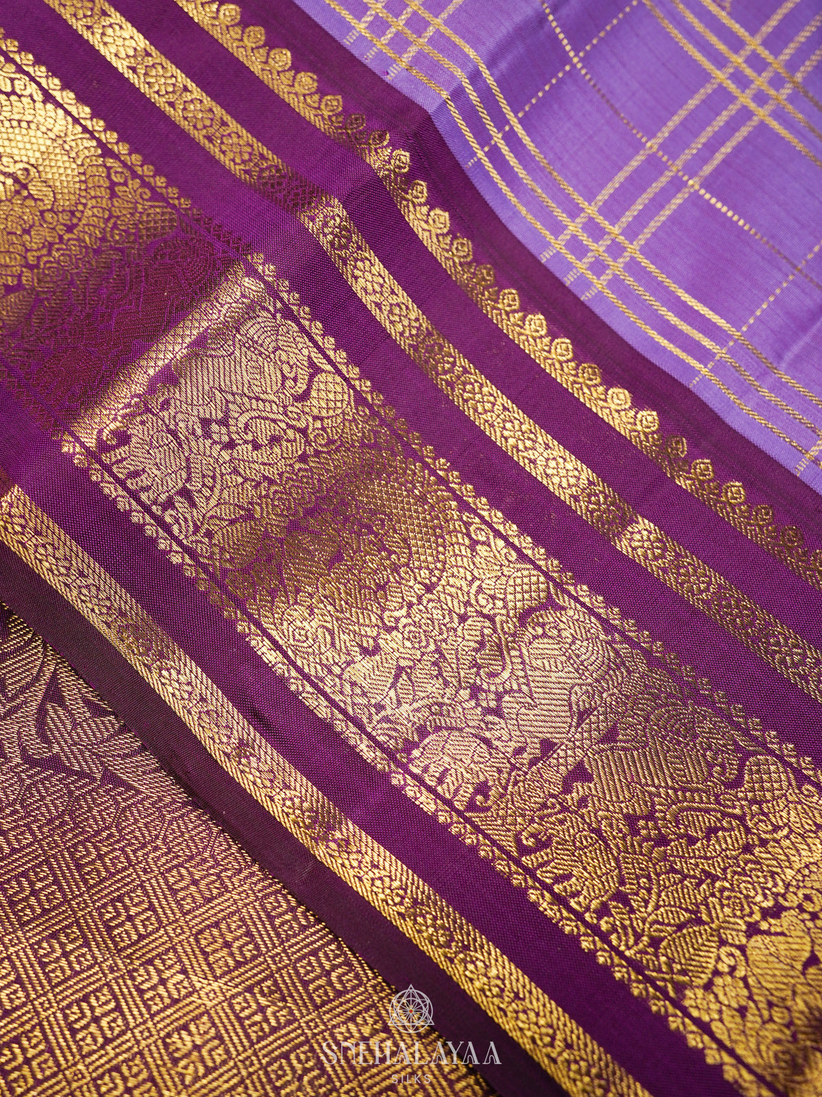 Lavender Kanjivaram Silk Saree