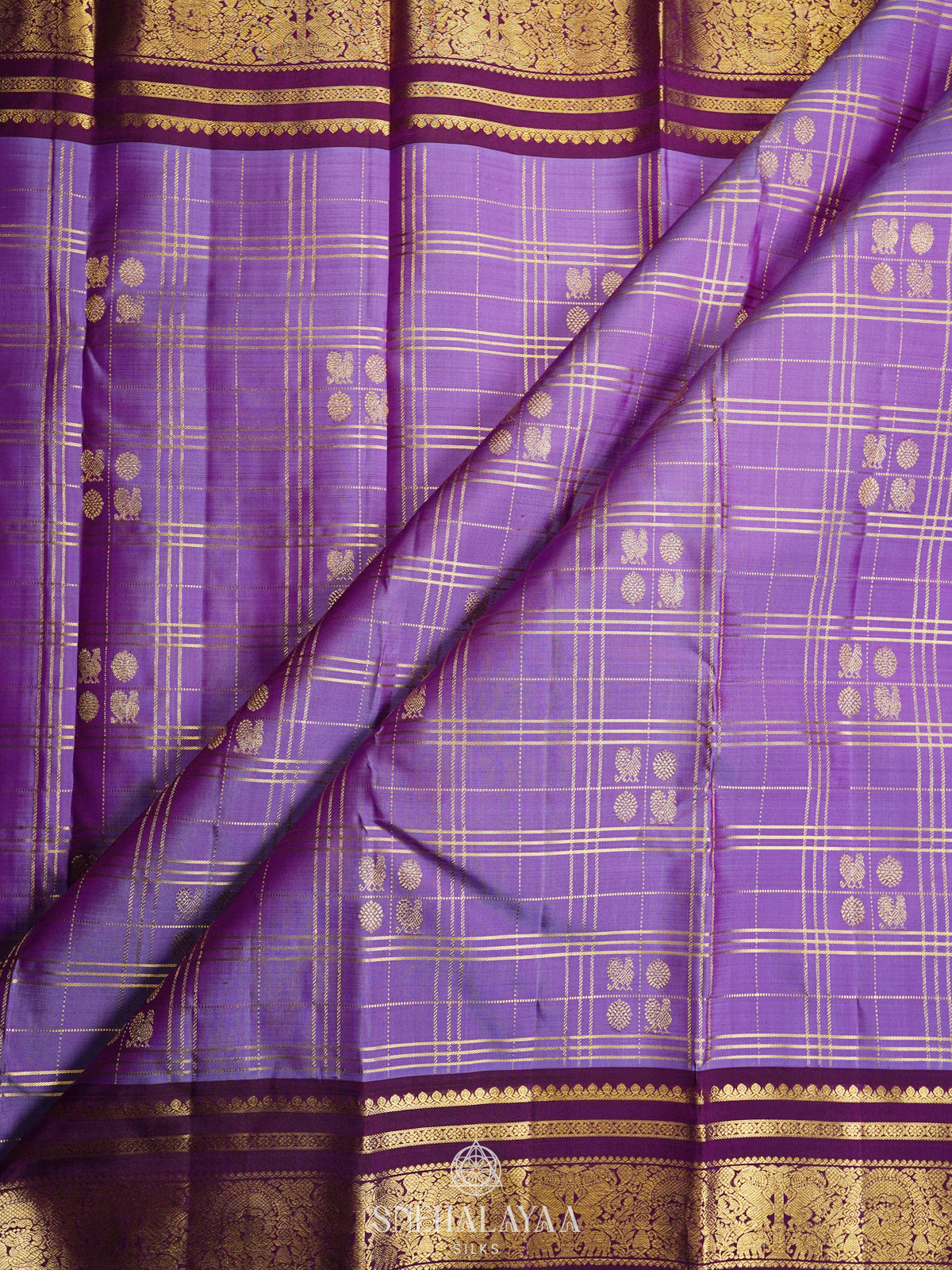 Lavender Kanjivaram Silk Saree