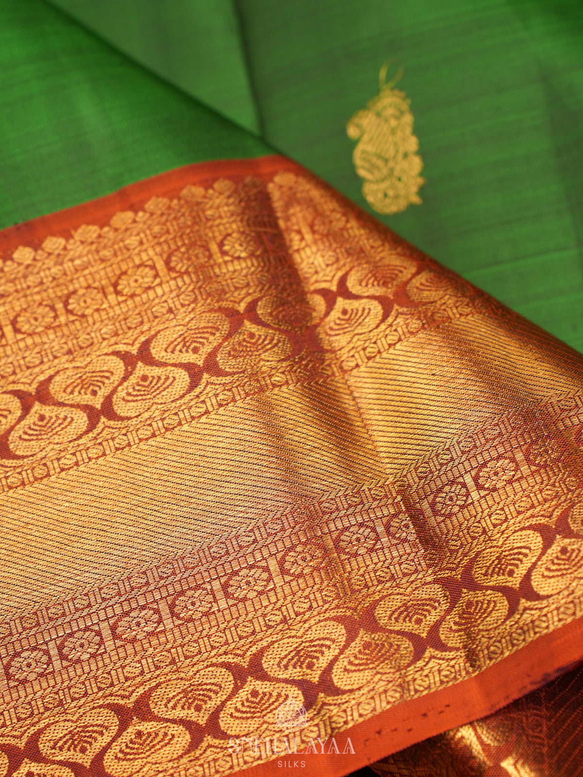 Emerald Green Kanjivaram Silk Saree