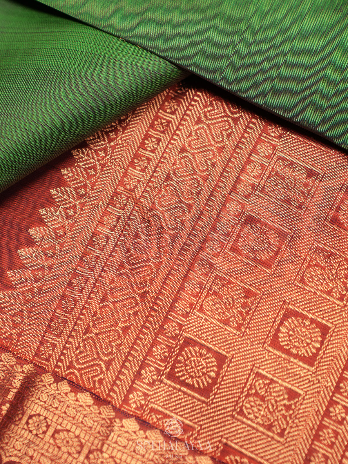 Emerald Green Kanjivaram Silk Saree