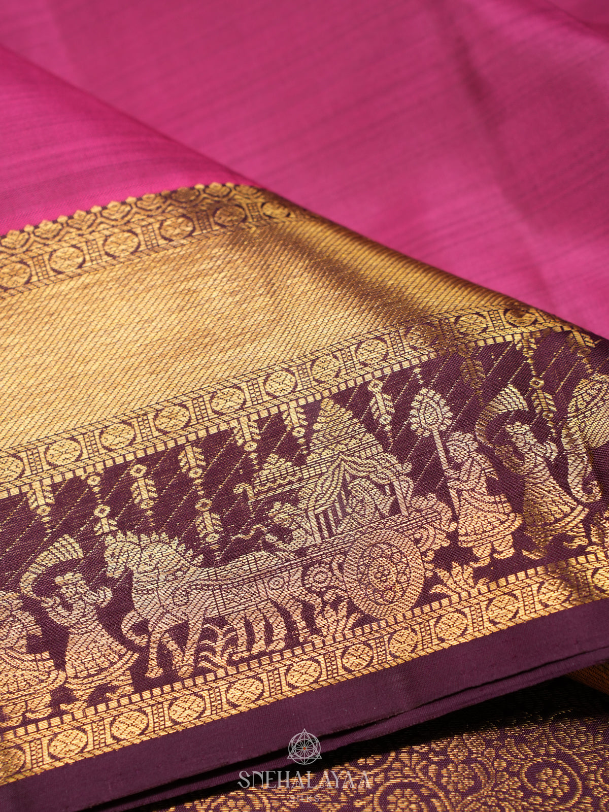 Pink Kanjivaram Silk Saree