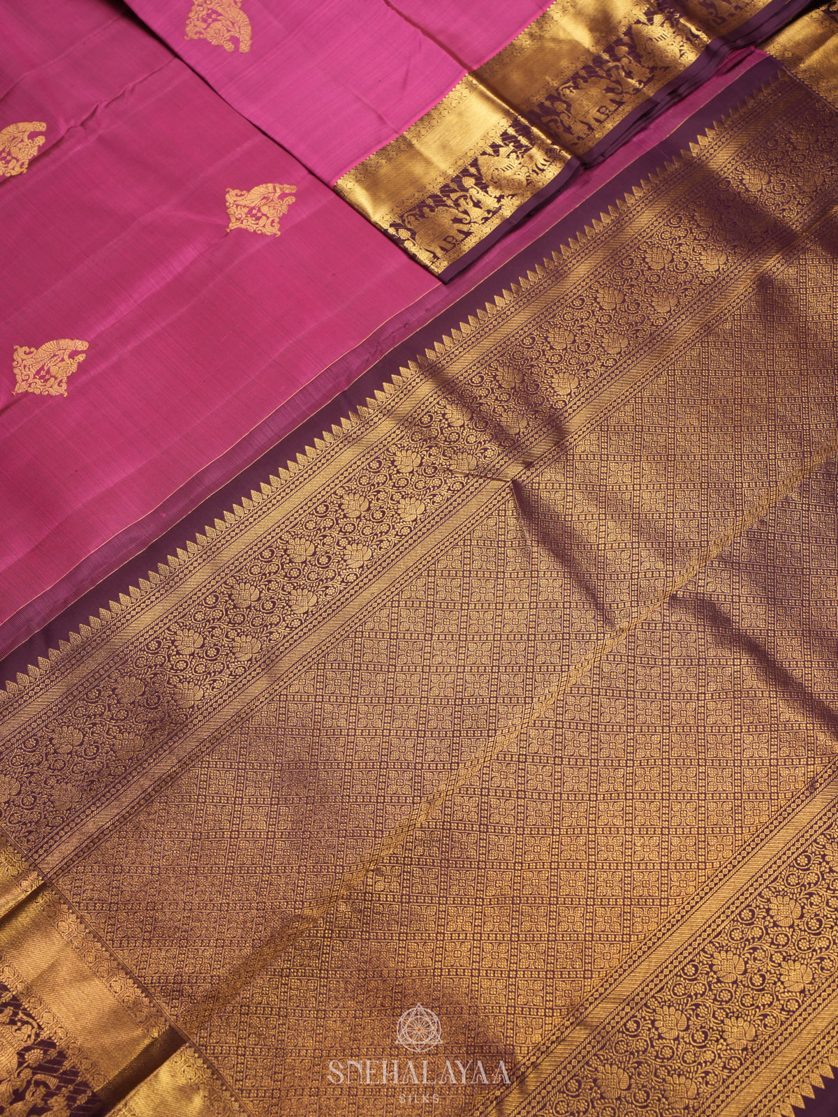 Pink Kanjivaram Silk Saree