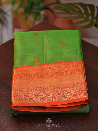 Emerald Green Kanjivaram Silk Saree