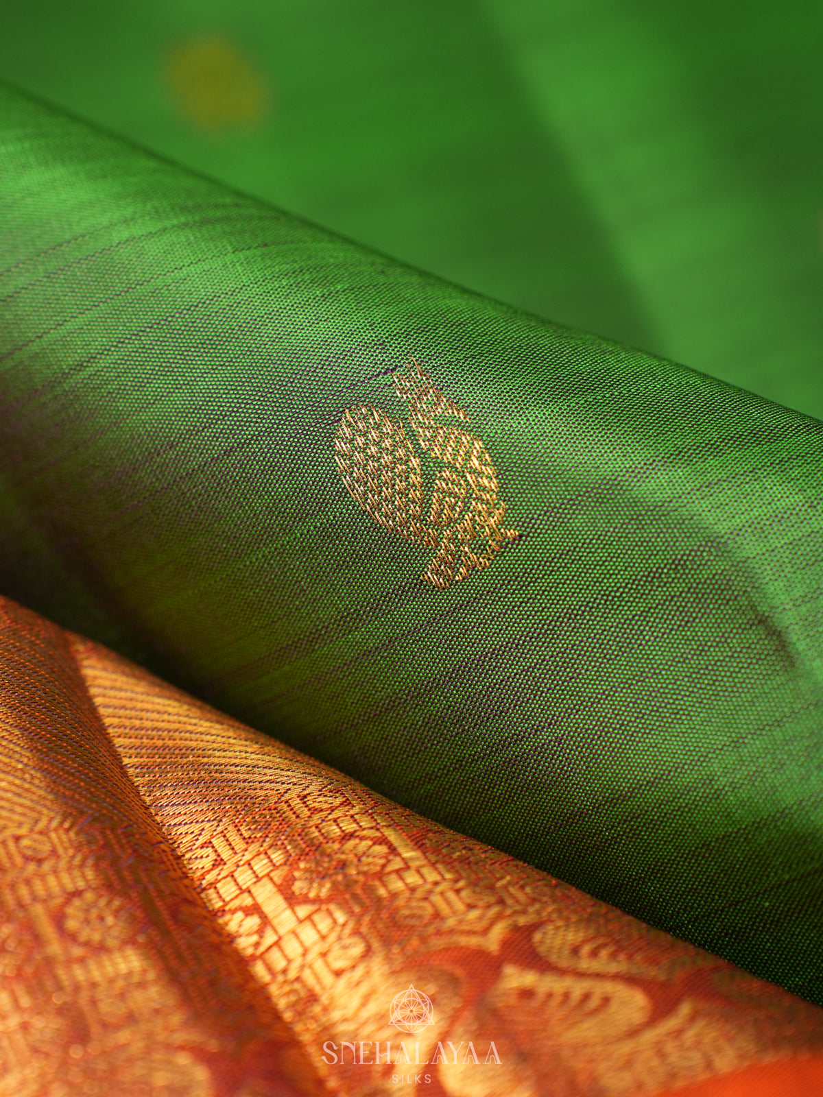 Emerald Green Kanjivaram Silk Saree
