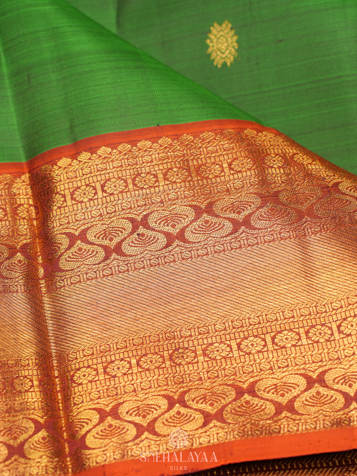 Emerald Green Kanjivaram Silk Saree