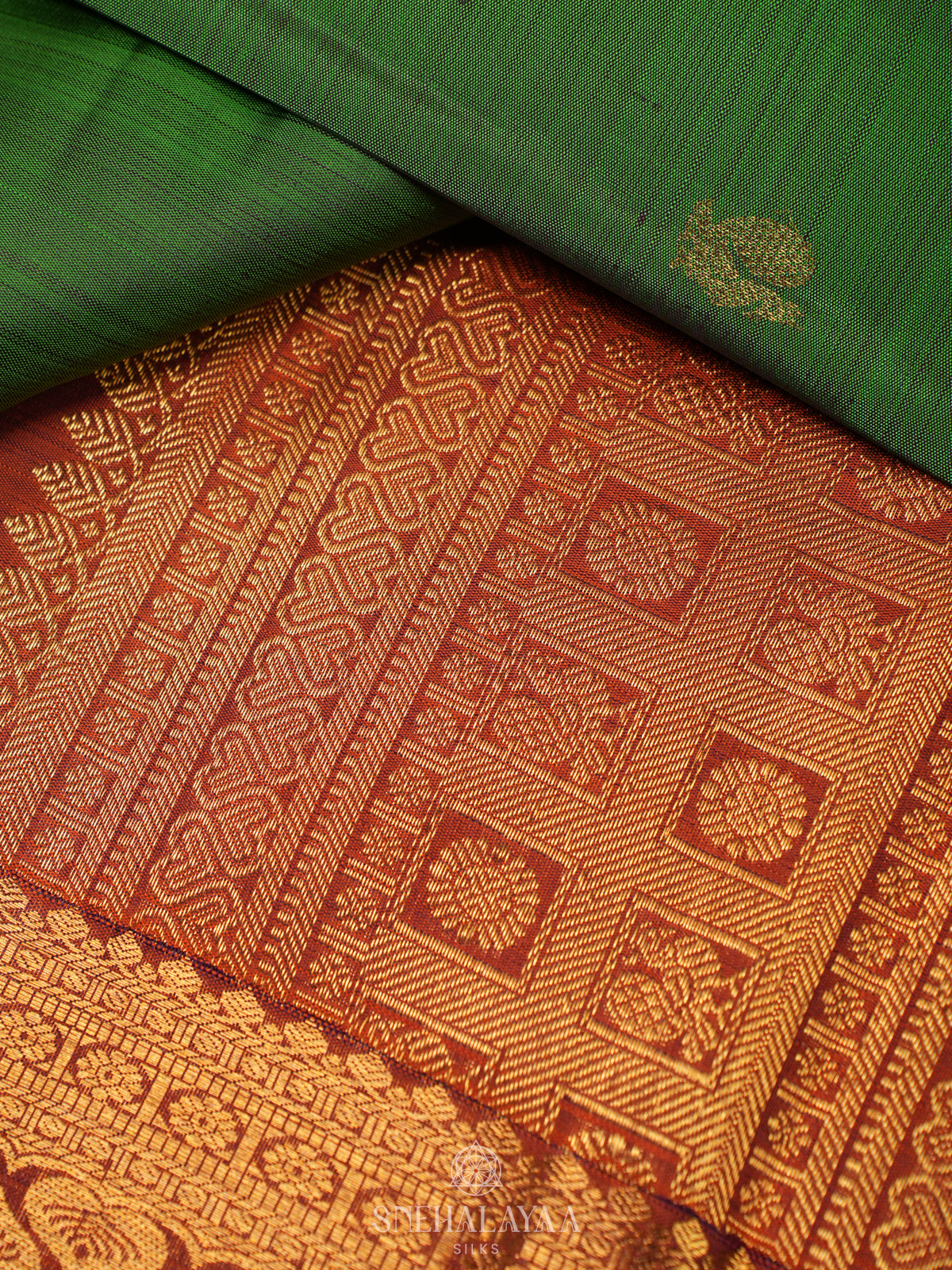 Emerald Green Kanjivaram Silk Saree