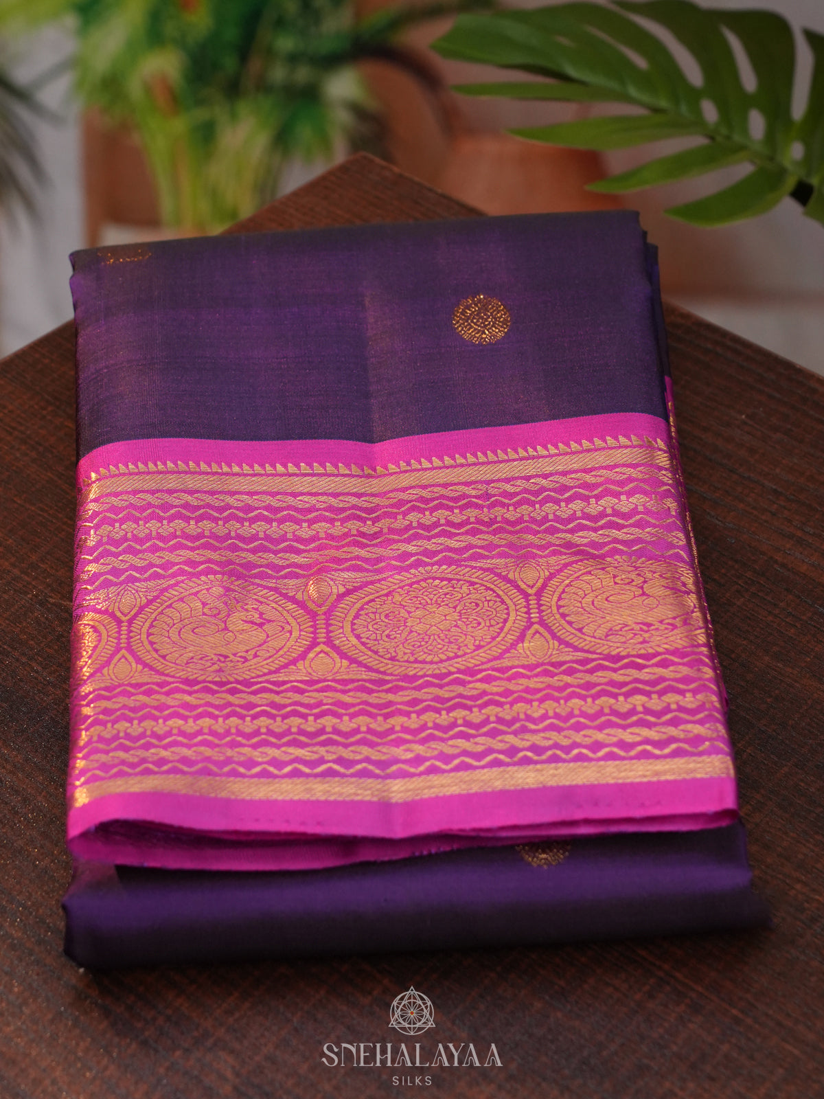 Purple Kanjivaram  Silk Saree