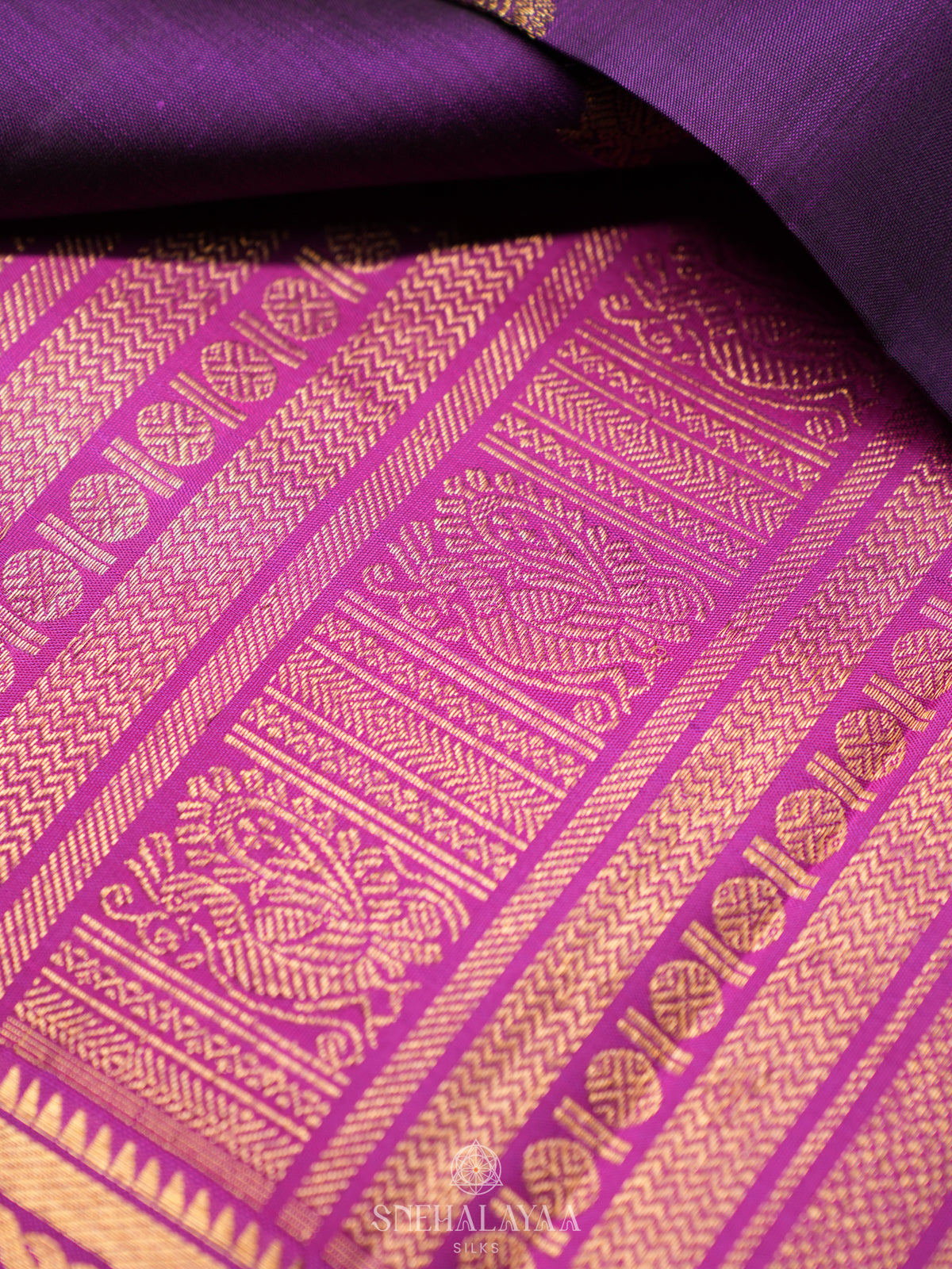 Purple Kanjivaram  Silk Saree