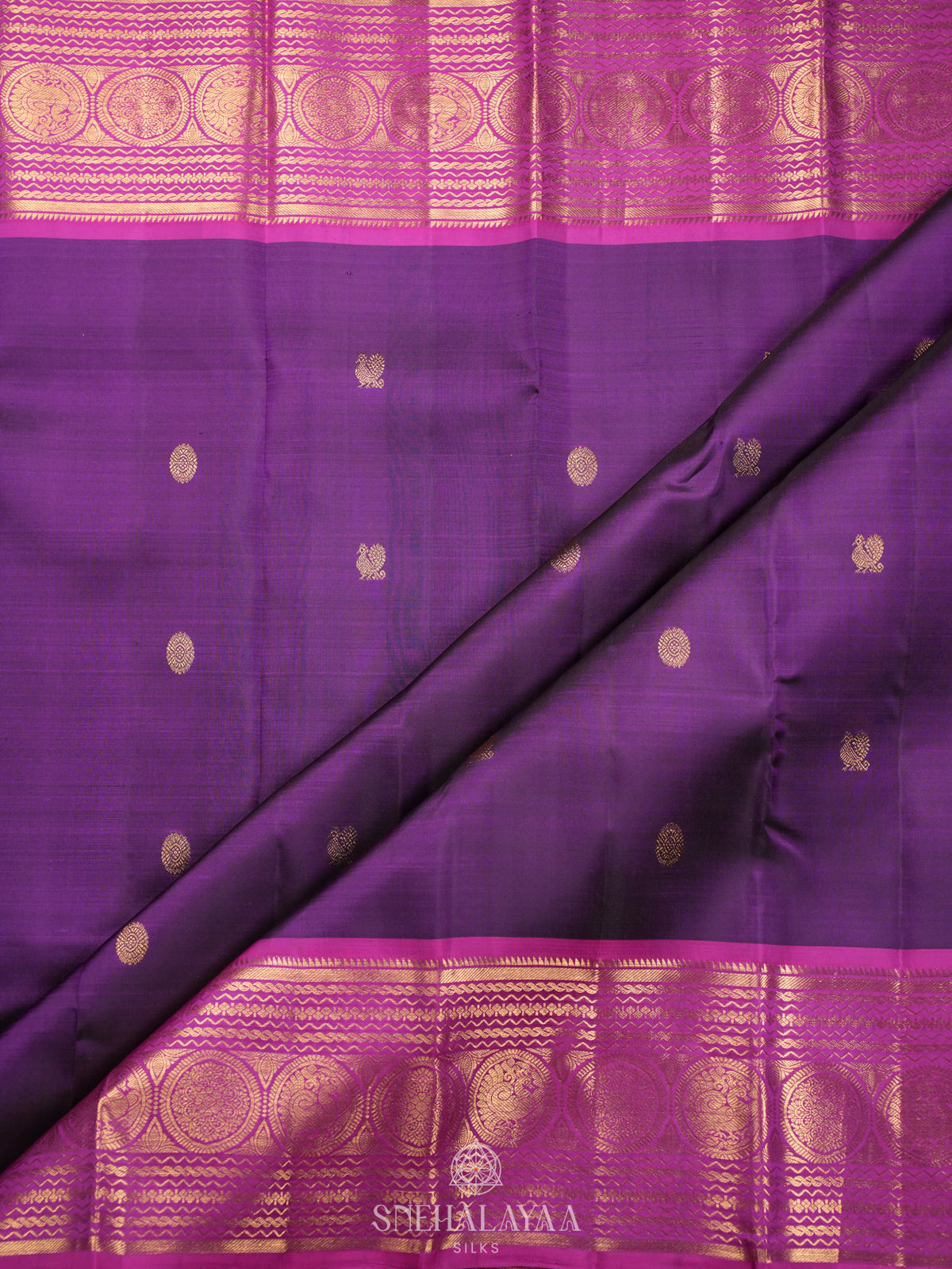 Purple Kanjivaram  Silk Saree