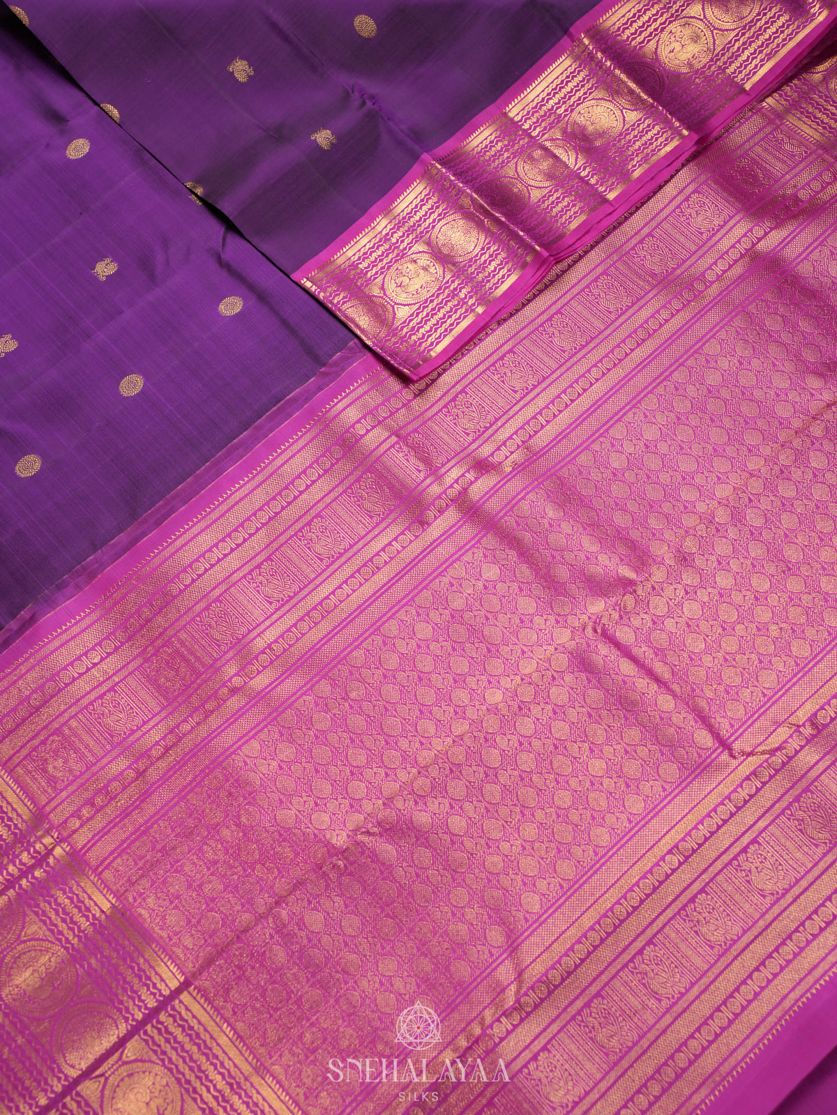 Purple Kanjivaram  Silk Saree